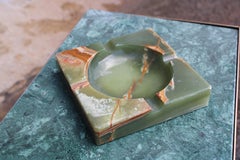 Onyx Green Marble Ashtray Italy 1950s