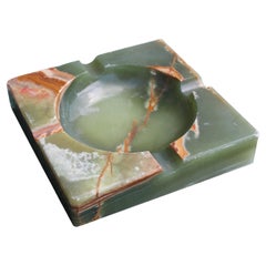 Onyx Green Marble Ashtray Italy 1950s