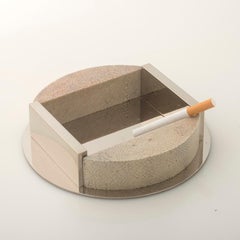 TABLE ASHTRAY  shagreen leather  e particolari metallo  modern design