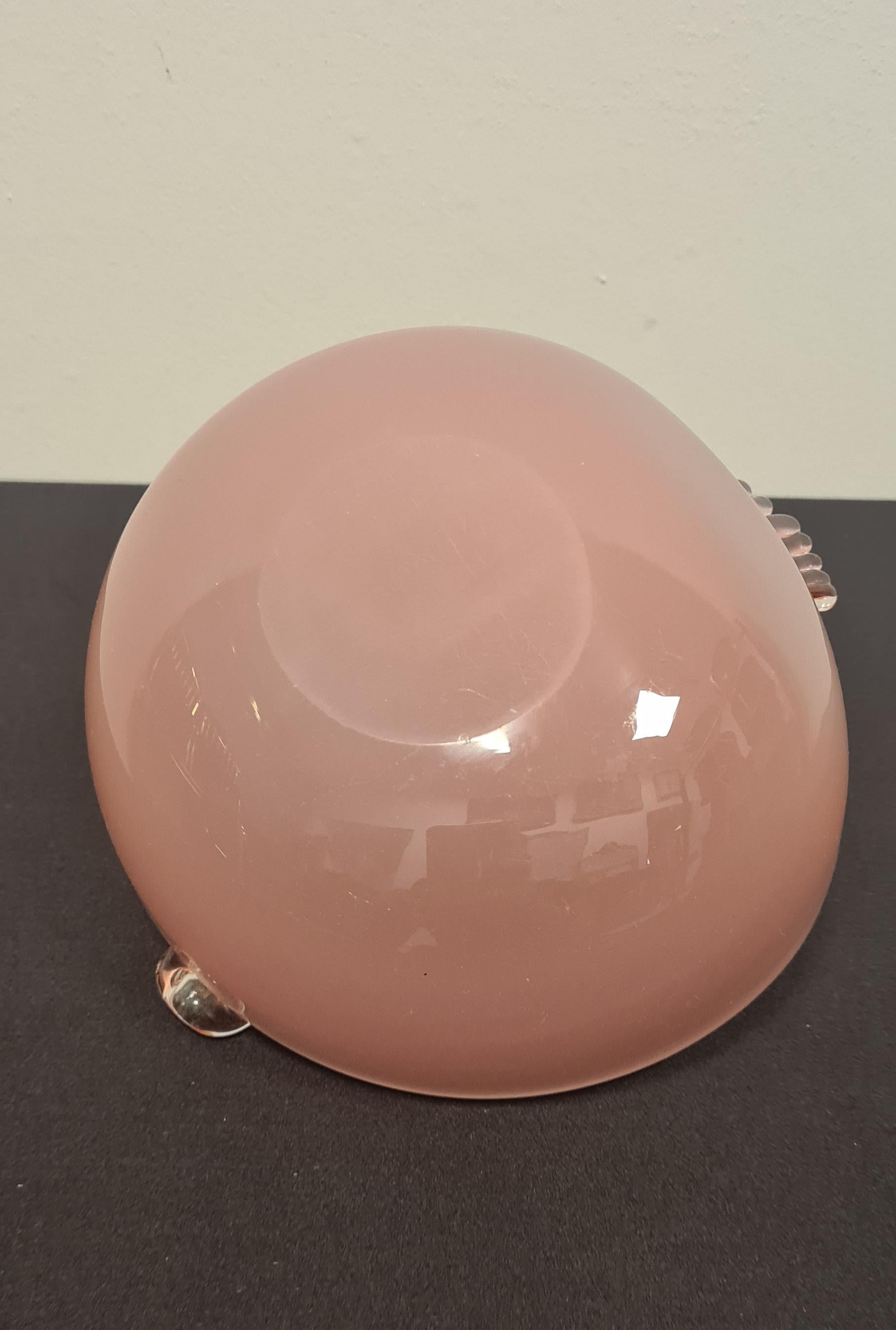 Opalescent pink glass ashtray by Archimede Seguso For Sale 6