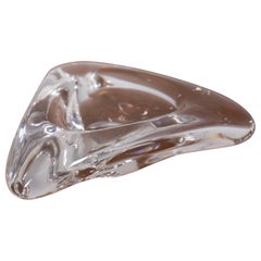 Vintage 1970s crystal ashtray, Italian design