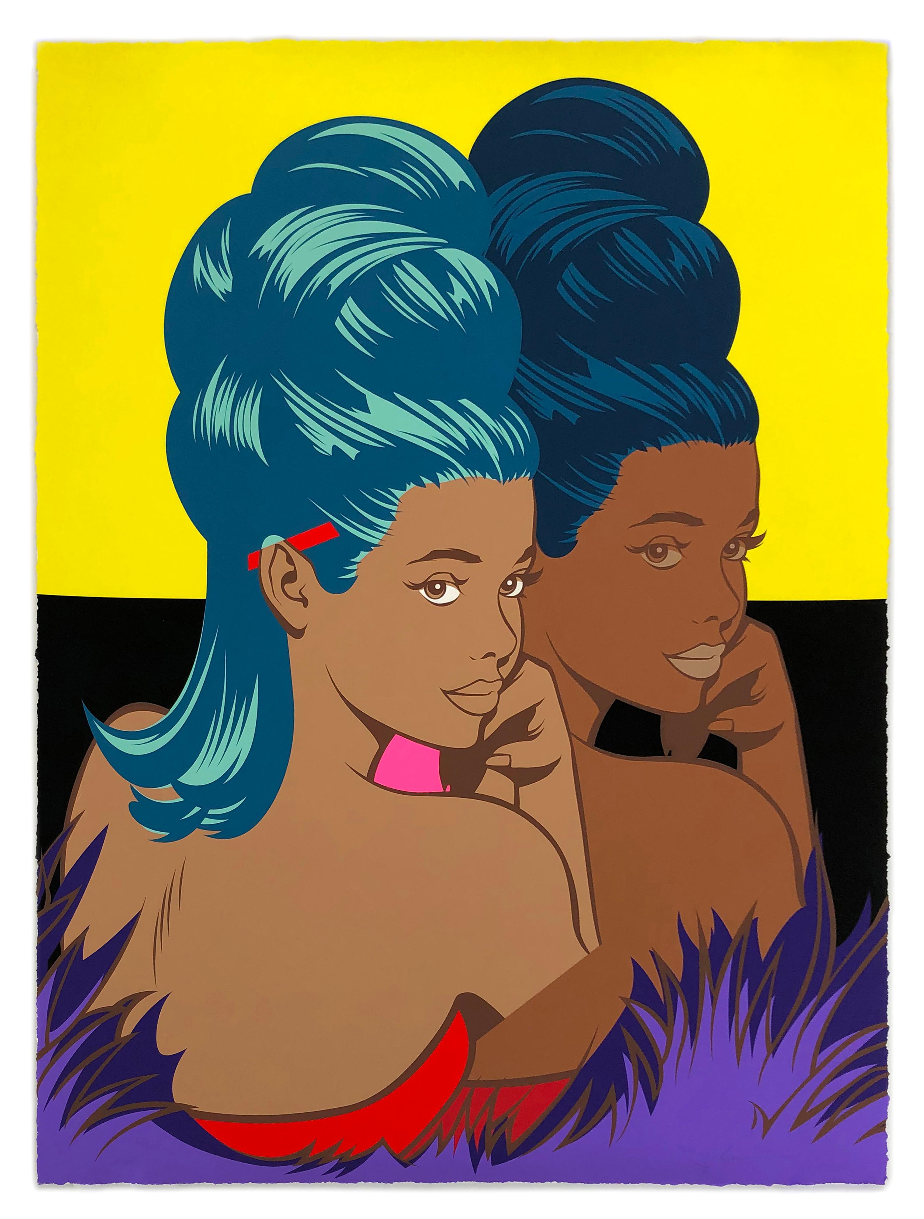 POSE Figurative Print - Betty (B), large hand signed screen print
