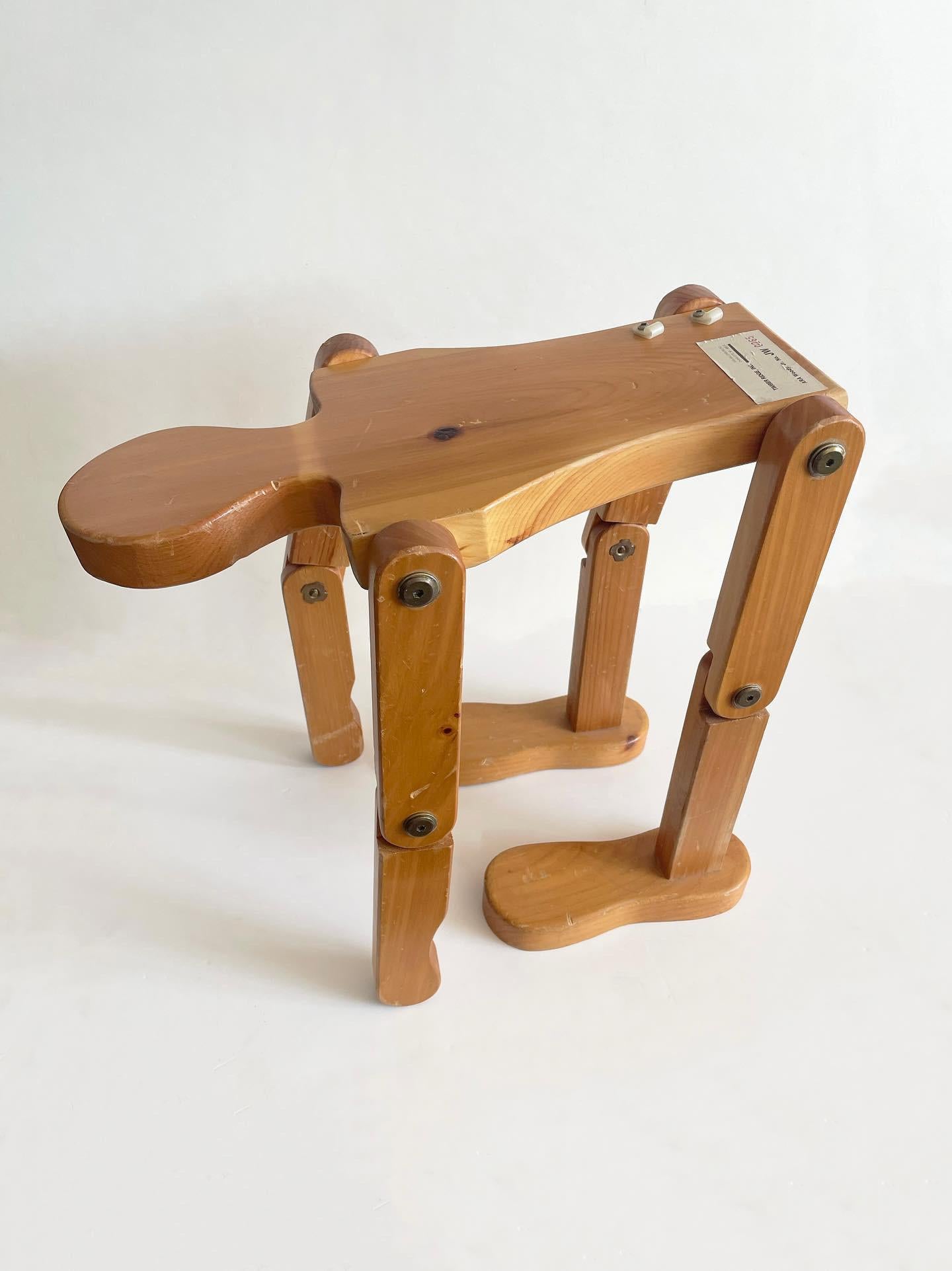 American Poseable Wood Mannequin Side Table For Sale