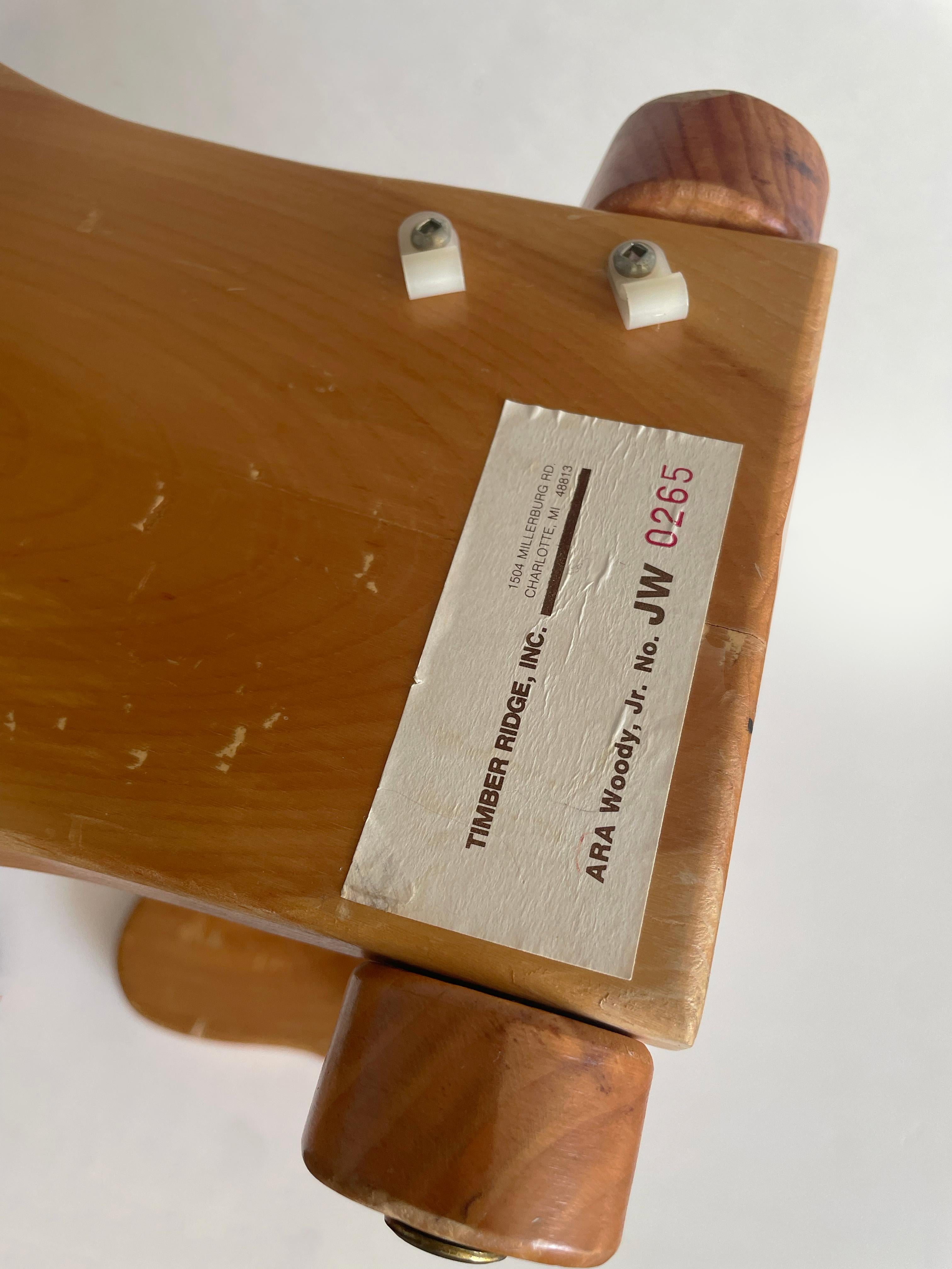 Poseable Wood Mannequin Side Table In Good Condition For Sale In Fall River, MA