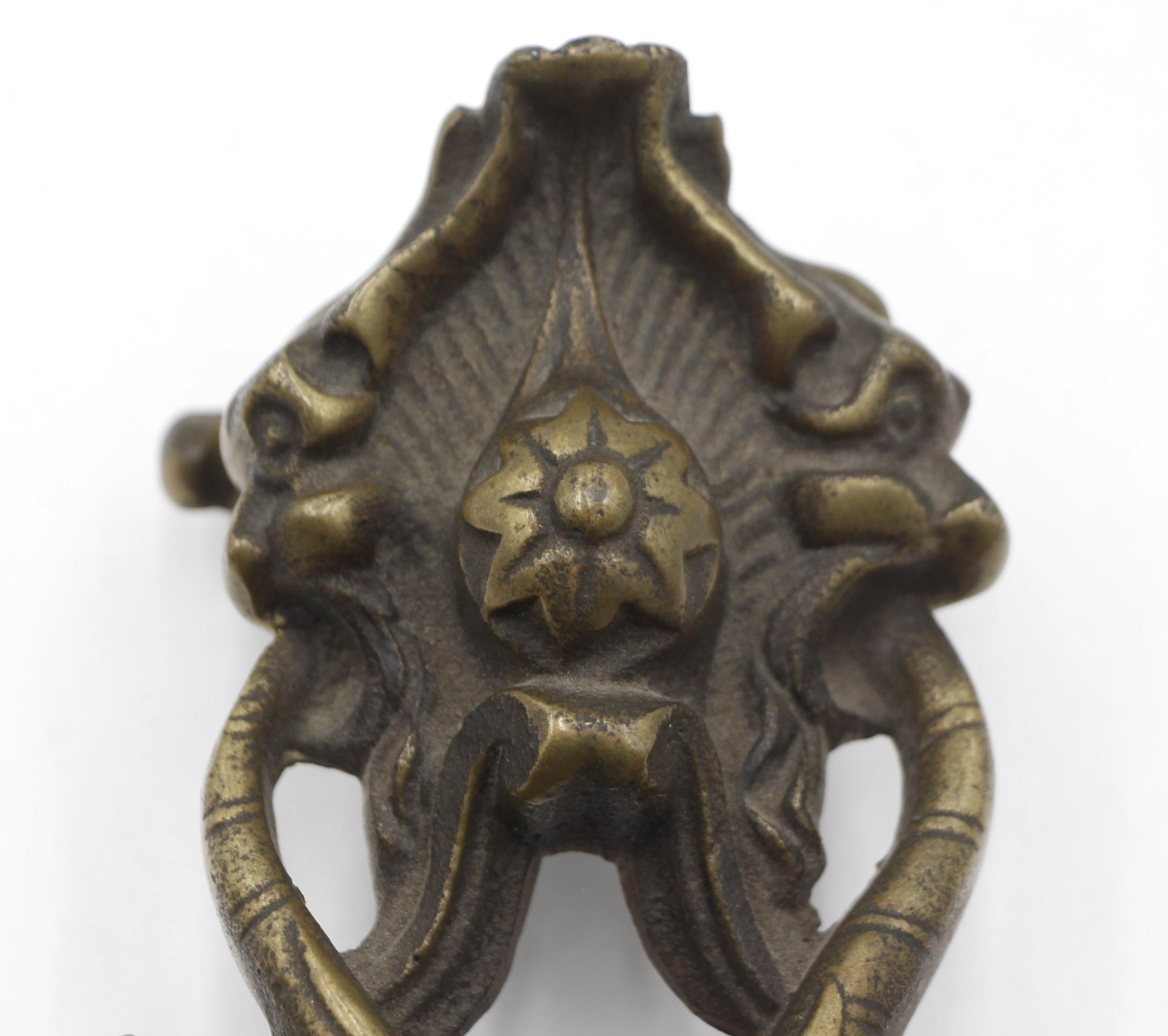 English Poseidon Bronze Door Knocker For Sale