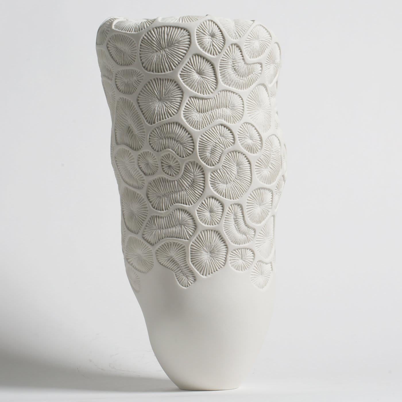 Italian Poseidon White Vase For Sale