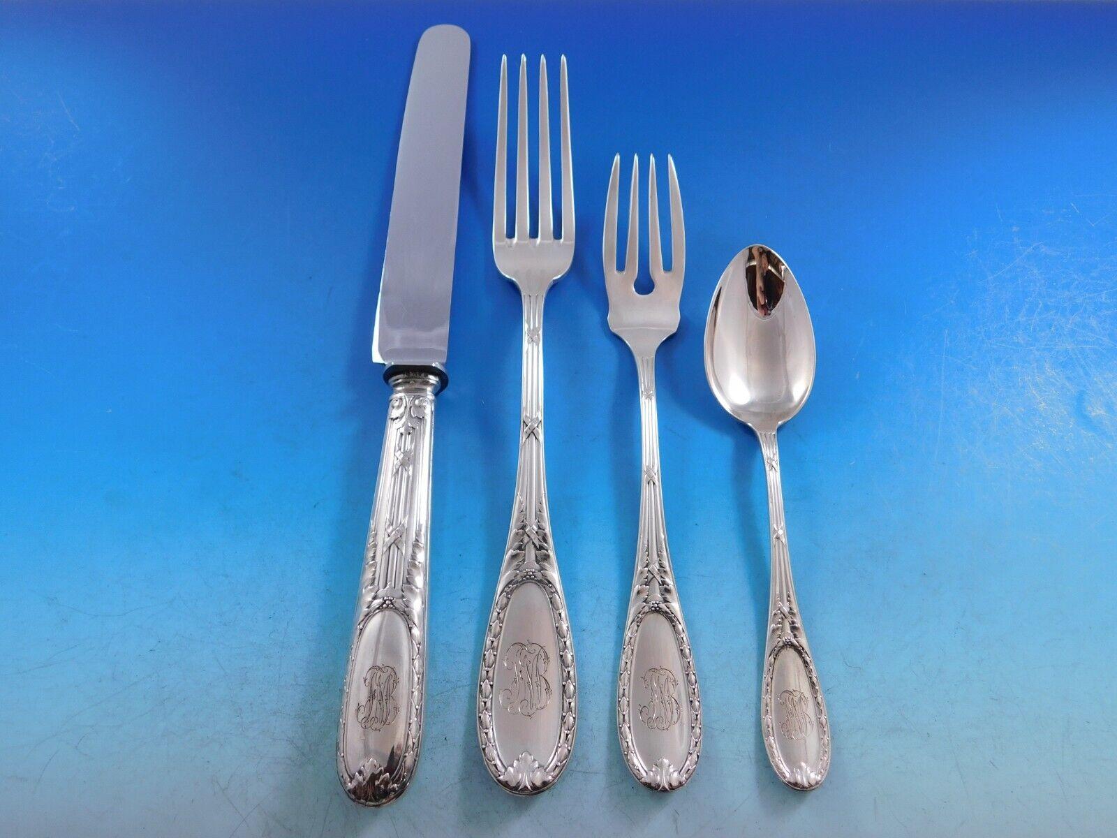 Sterling Silver Posen 800 Silver Flatware Set Service in original Fitted Chest 170 pcs Germany For Sale