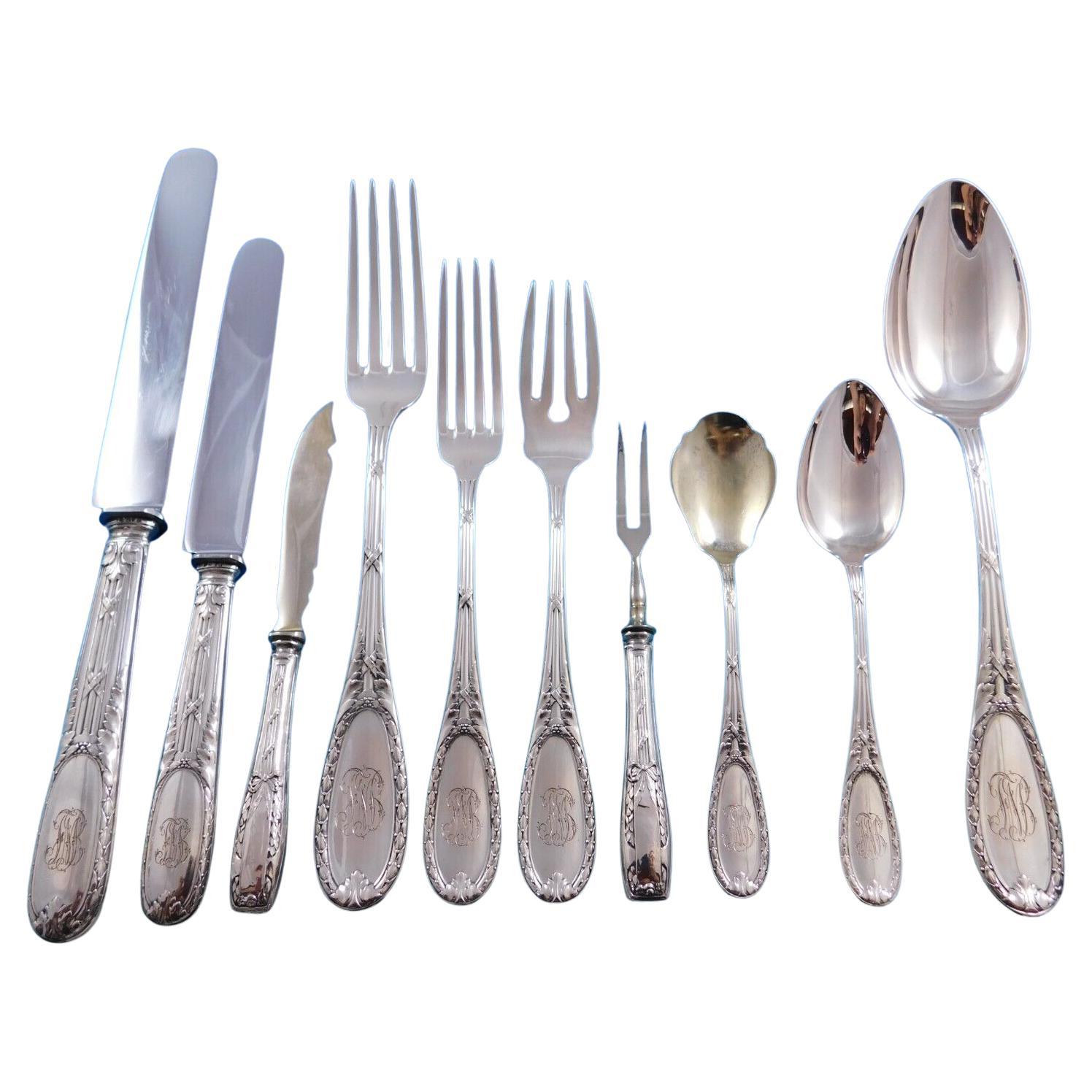Posen 800 Silver Flatware Set Service in original Fitted Chest 170 pcs Germany For Sale