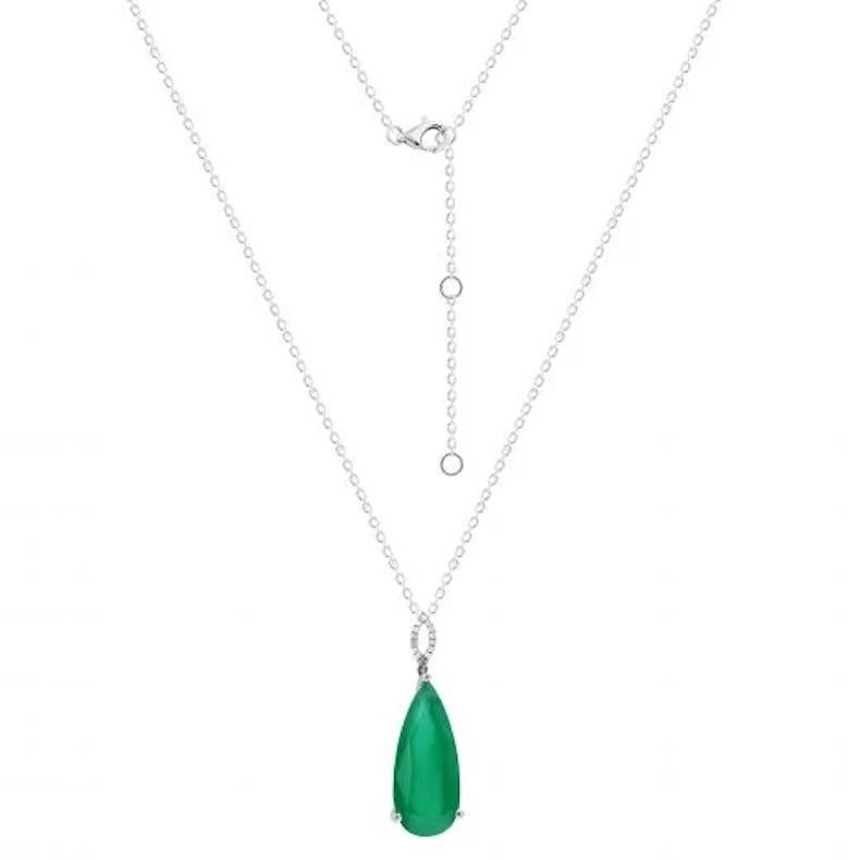 Collana Posh con diamante smeraldo in oro 18 carati per lei In condizioni Nuovo in vendita a Genève, GE