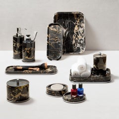 Positano Black Marble Rectangular Large Tray