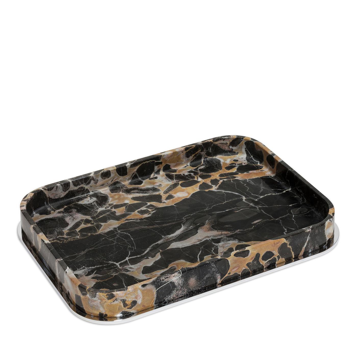 Positano Black Marble Rectangular Large Tray In New Condition For Sale In Milan, IT