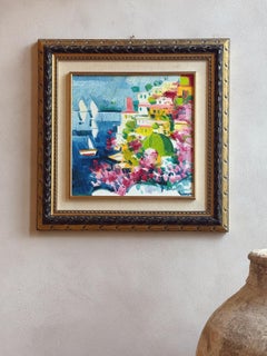 Positano, huile sur toile, Athos Faccincani, 1951