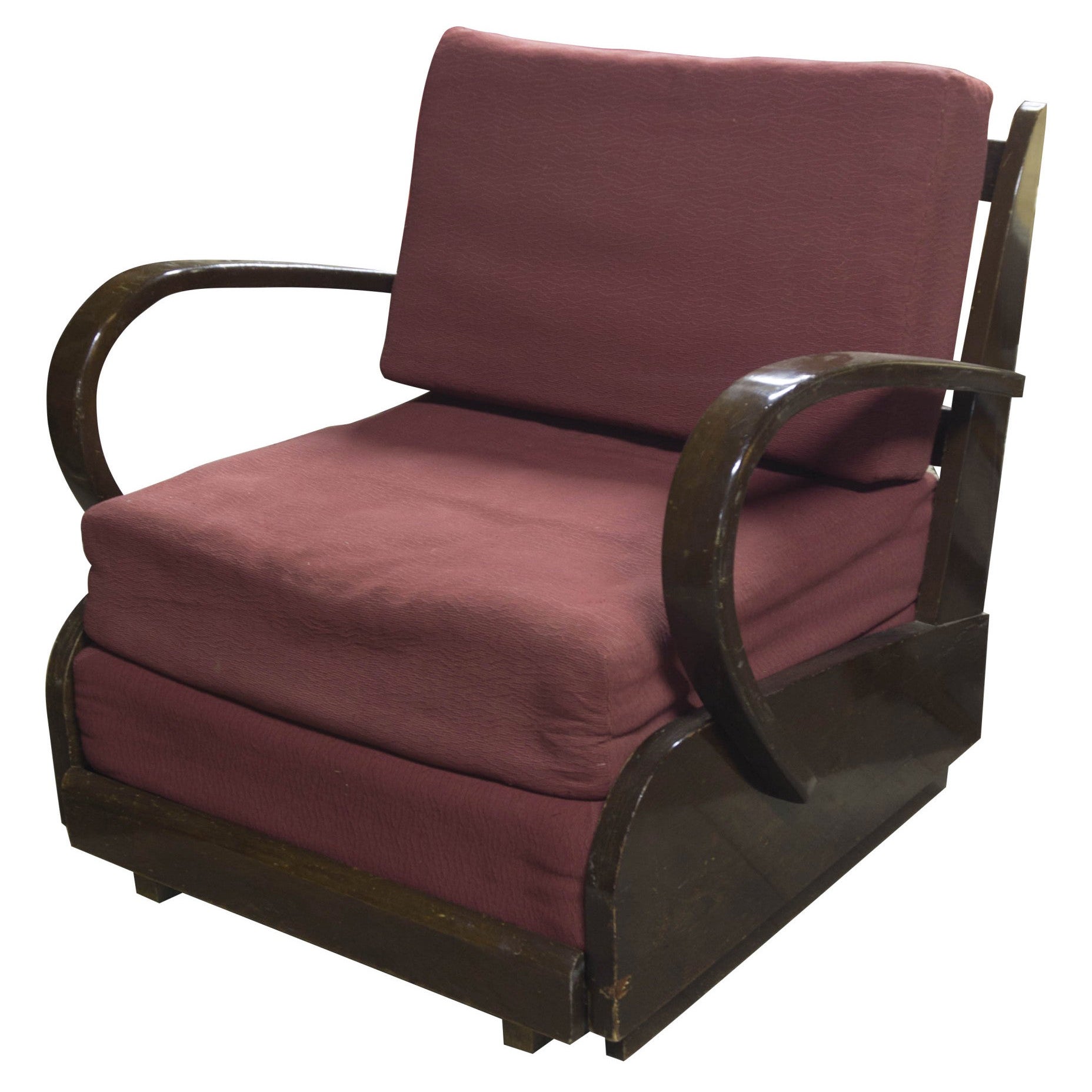 Art-Déco-Sessel mit Positionierung, 1930er Jahre, Böhmisch im Angebot