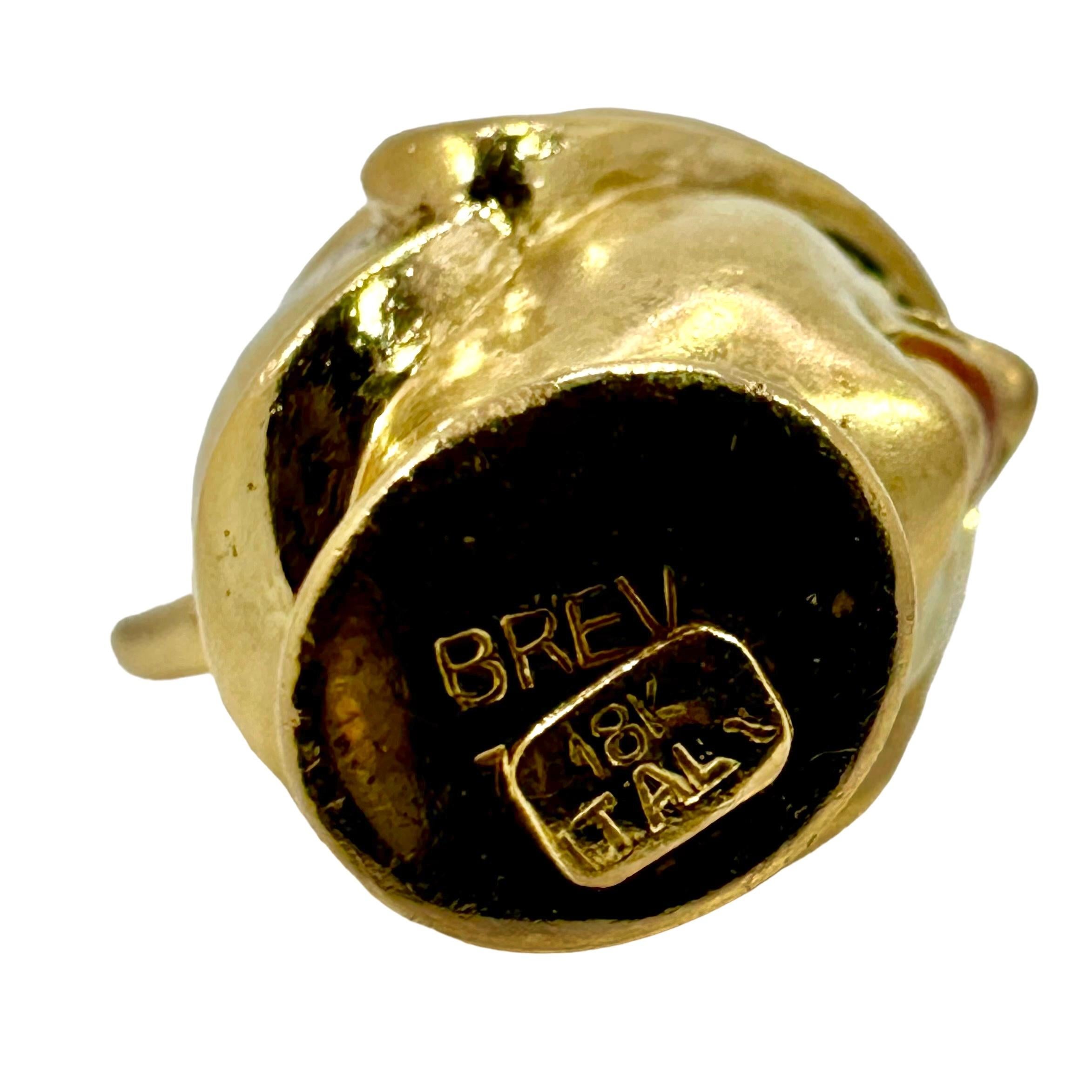 Positiv Einzigartige Vintage Gold Italienische Vintage Parfüm Amulette ägyptisch Vintage Ägyptisch Thema im Angebot 3