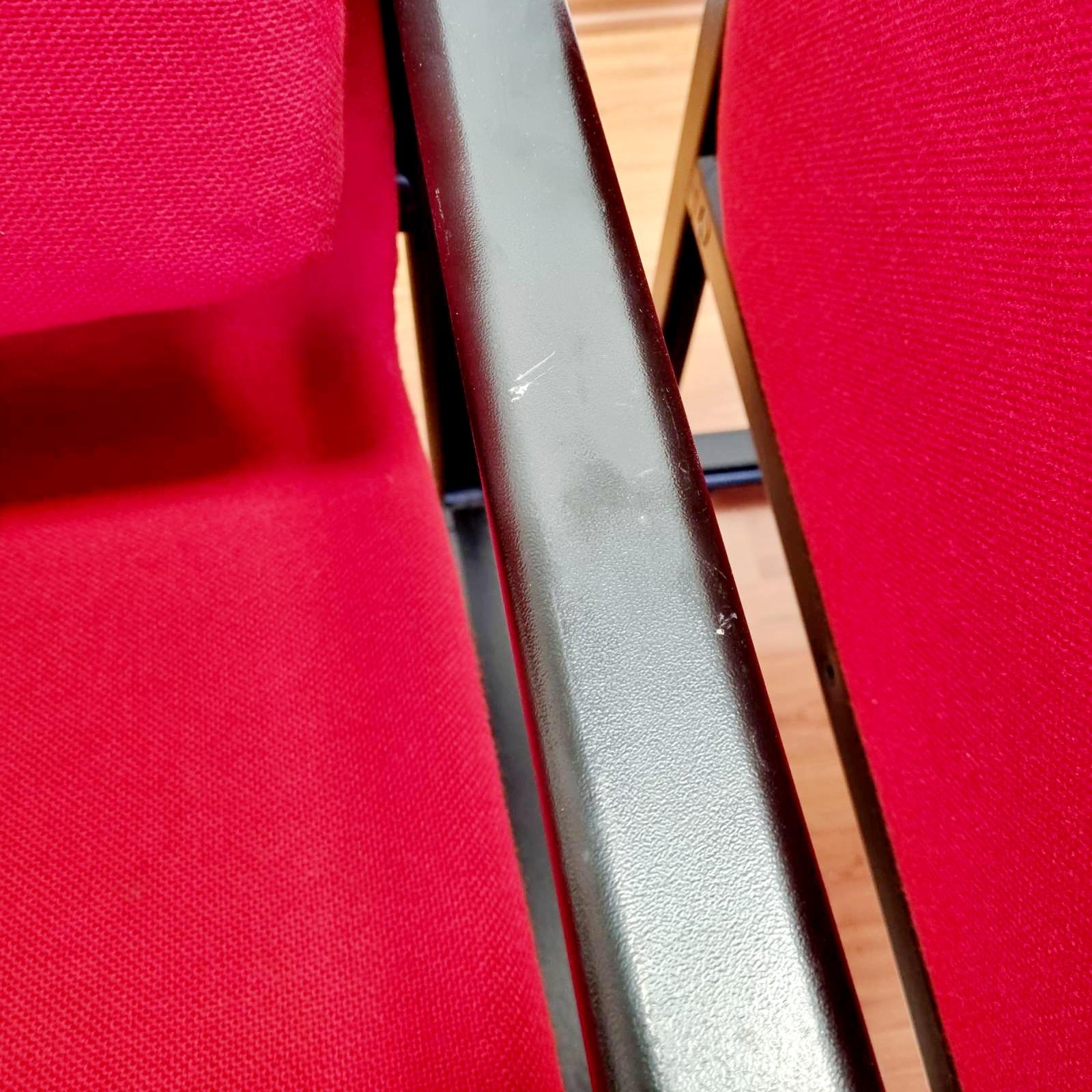 Sillones rojos posmodernos de Arflex, Italia años 90 Metal en venta