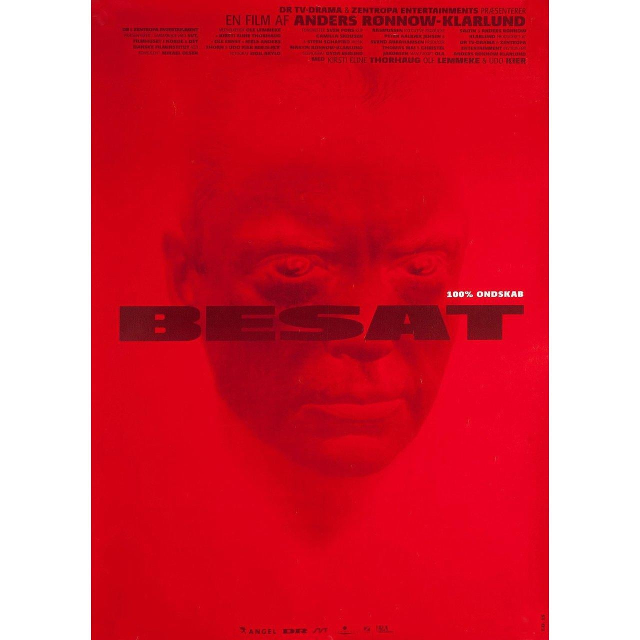 Original 1999 Danish A1 poster for the film “Possessed” (Besat) directed by Anders Ronnow Klarlund with Ole Lemmeke / Kirsti Eline Torhaug / Ole Ernst / Niels Anders Thorn. Very Good fine condition, rolled. Please note: the size is stated in inches
