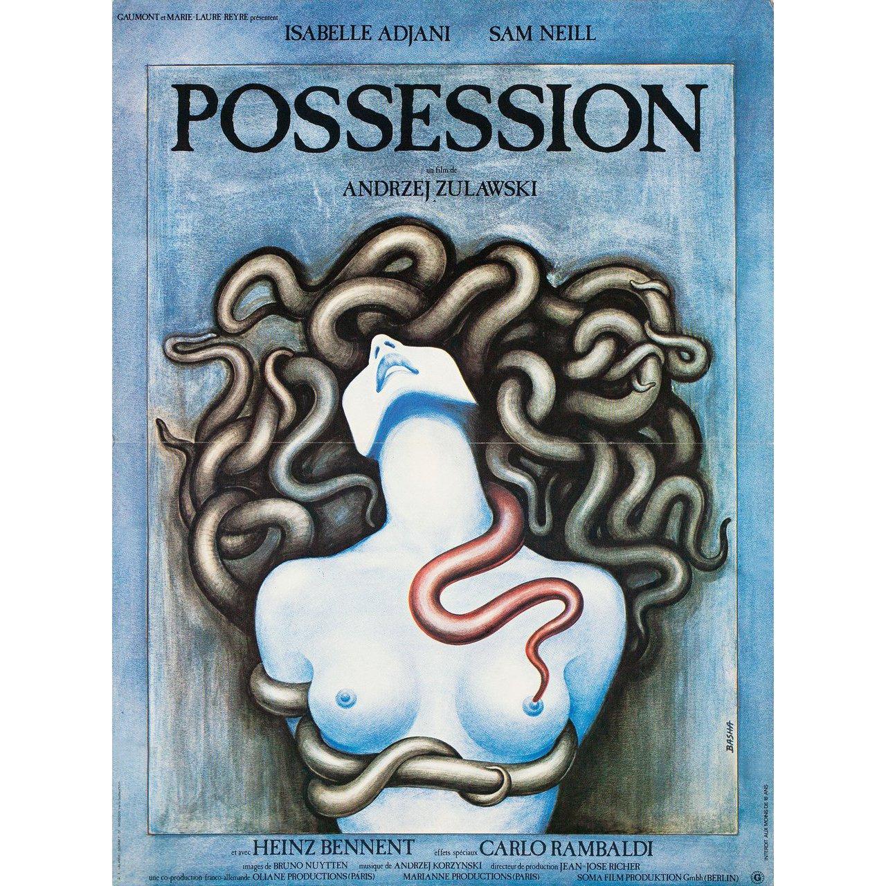 Original 1981 French petite poster by Barbara Baranowska for the film Possession directed by Andrzej Zulawski with Isabelle Adjani / Sam Neill / Margit Carstensen / Heinz Bennent. Very Good-Fine condition, folded. Many original posters were issued