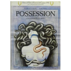 Vintage "Possession" Movie Film Poster by Andrezej Zulawski Design Basha, French, 1980