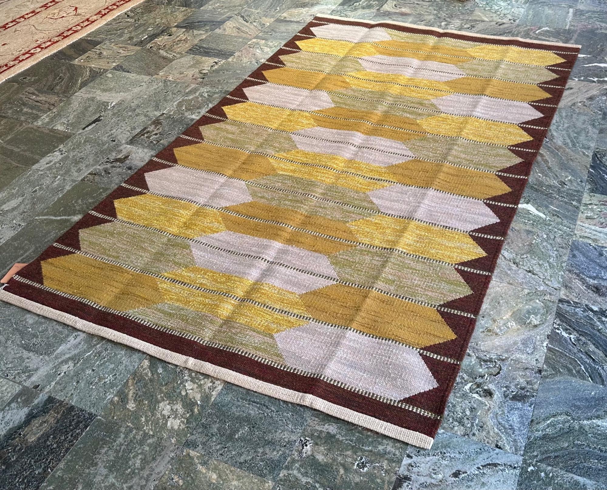 Hand-Woven Possibly Berit König Carpet mint condition , unsigned. For Sale