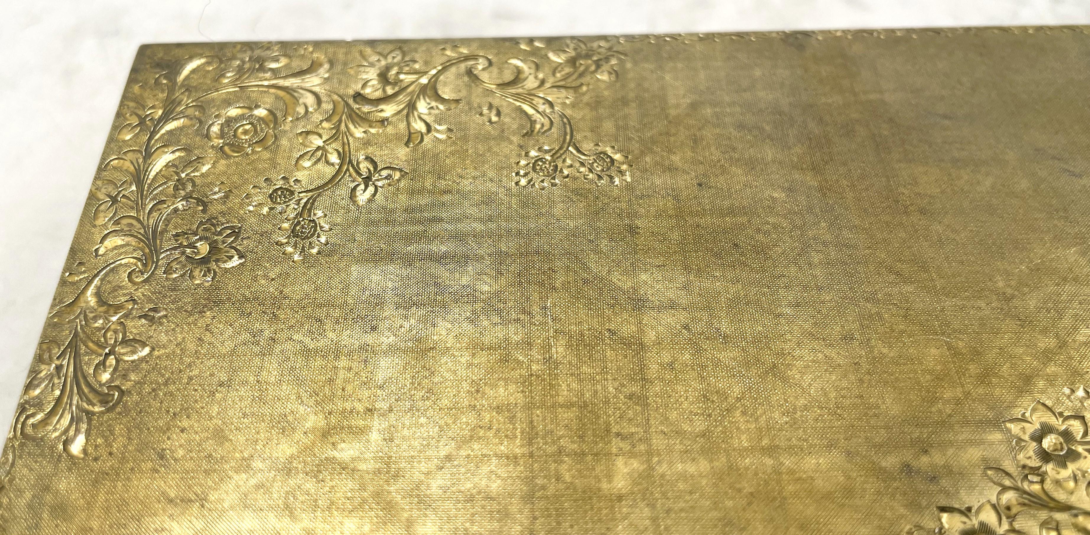 20th Century Possibly Buccellati Gilt Silver Tablebox For Sale