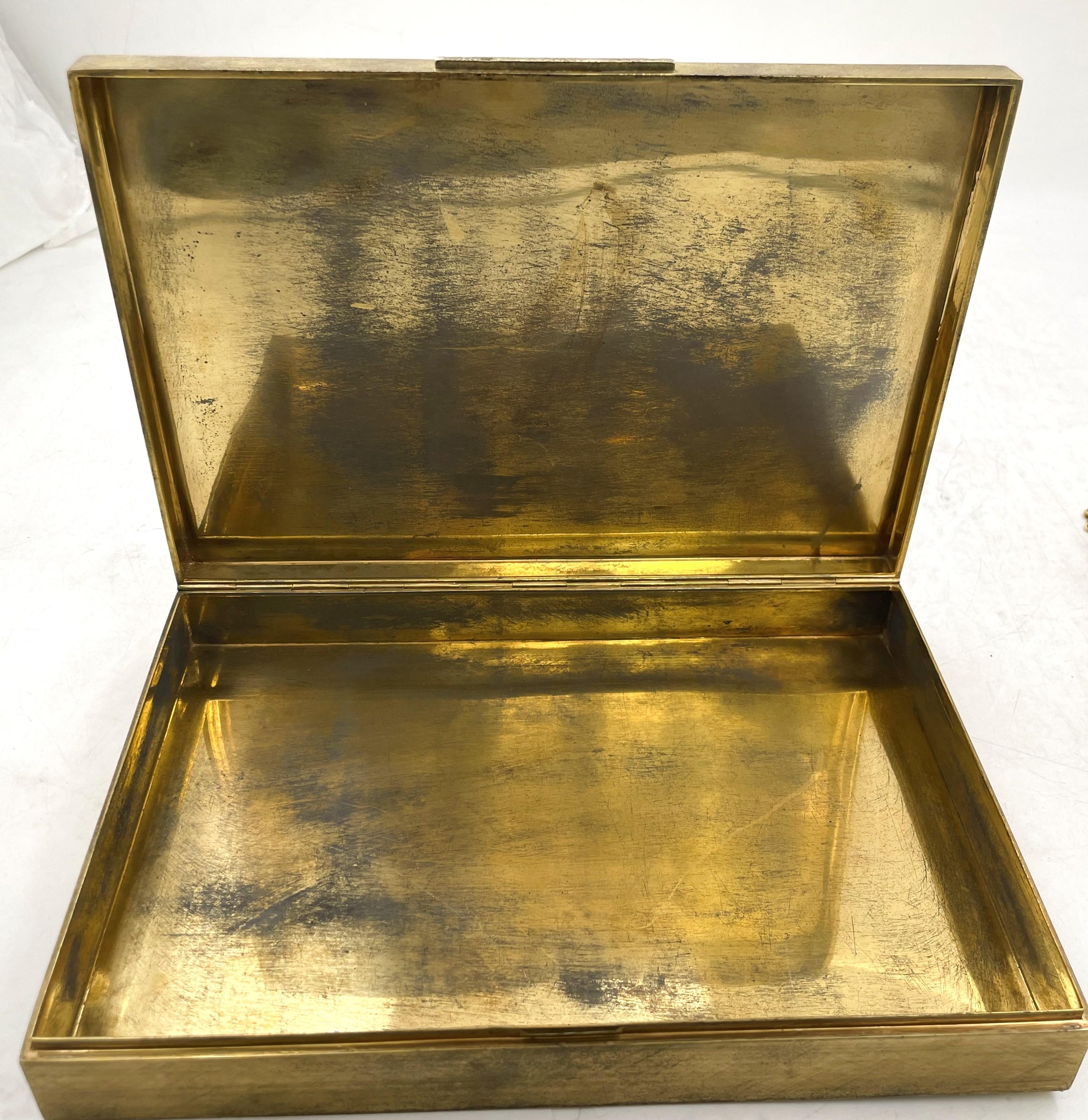 Possibly Buccellati Gilt Silver Tablebox For Sale 2