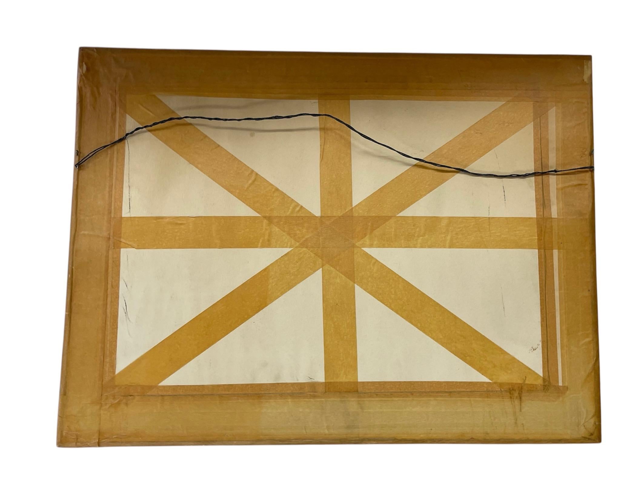 Möglicherweise Original Mitte des Jahrhunderts Moderne Aquarell Landschaft Malerei Signiert Mary im Angebot 2