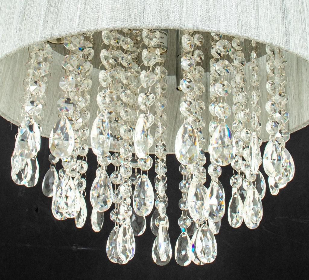 Possini Silver and Crystal Chandelier In Good Condition For Sale In New York, NY