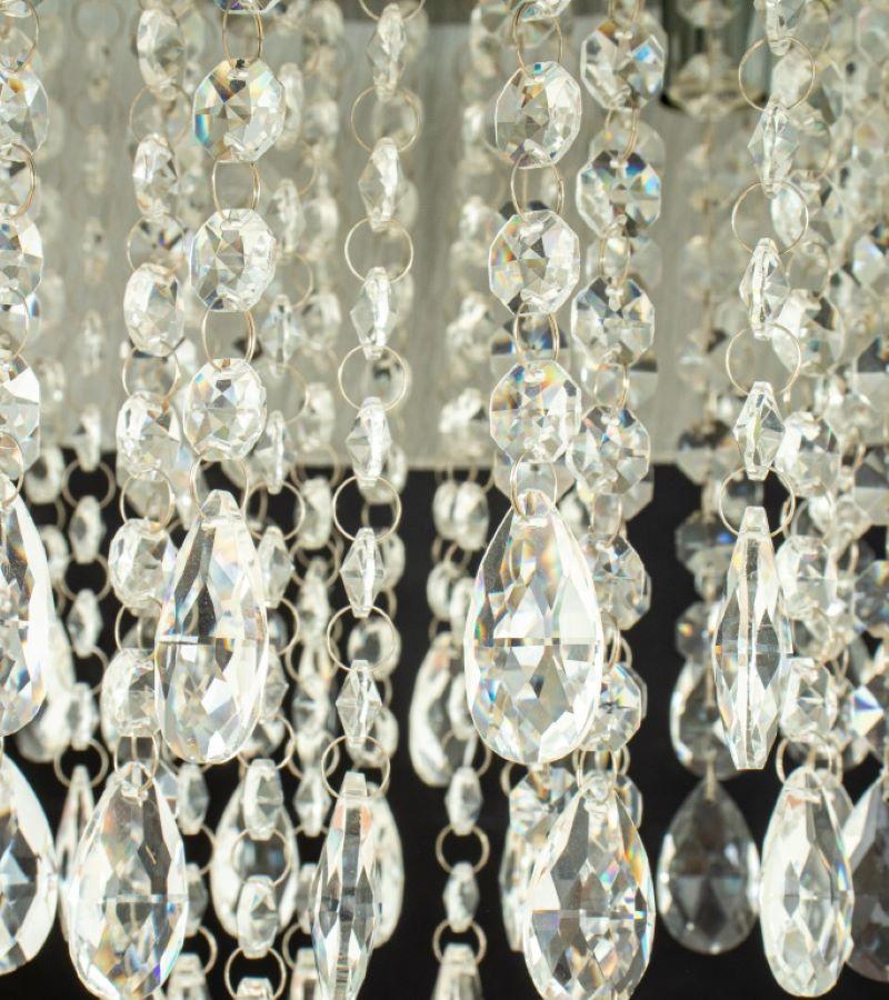 Possini Silver and Crystal Chandelier For Sale 2