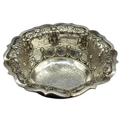 Vintage Post-1930 Indonesian Silver Bonbon Bowl