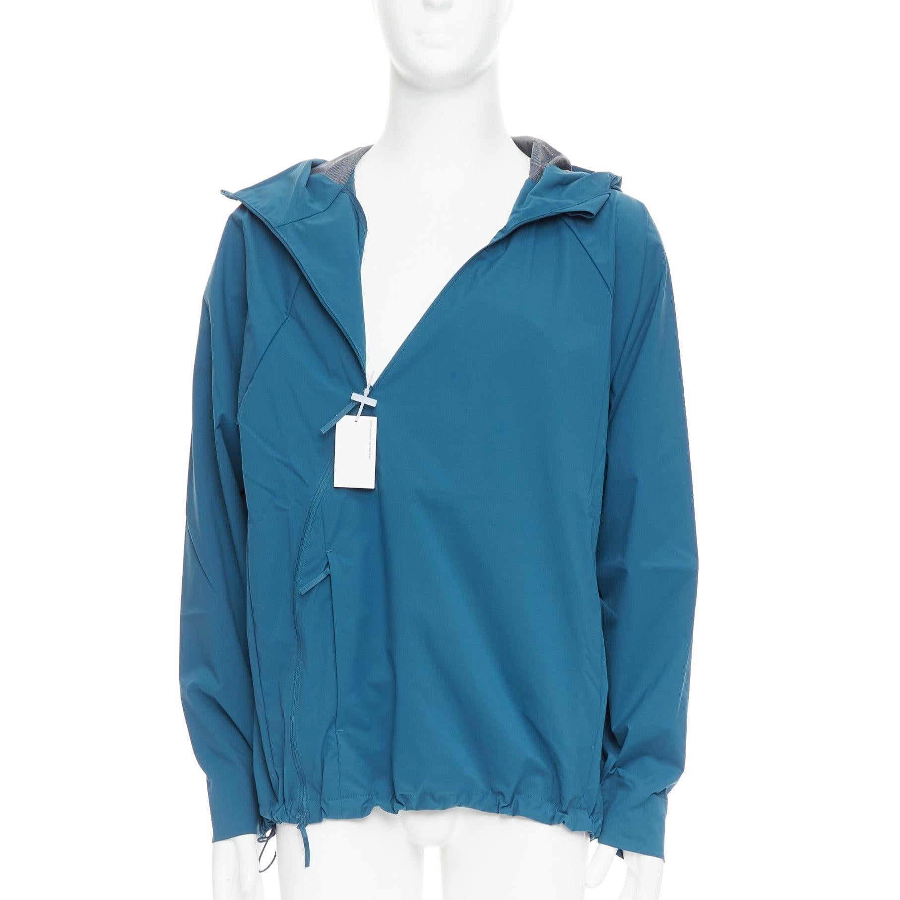 POST ARCHIVE FACTION 6.0 Technical Center Teal Blaue seitliche Reißverschlussjacke XL
