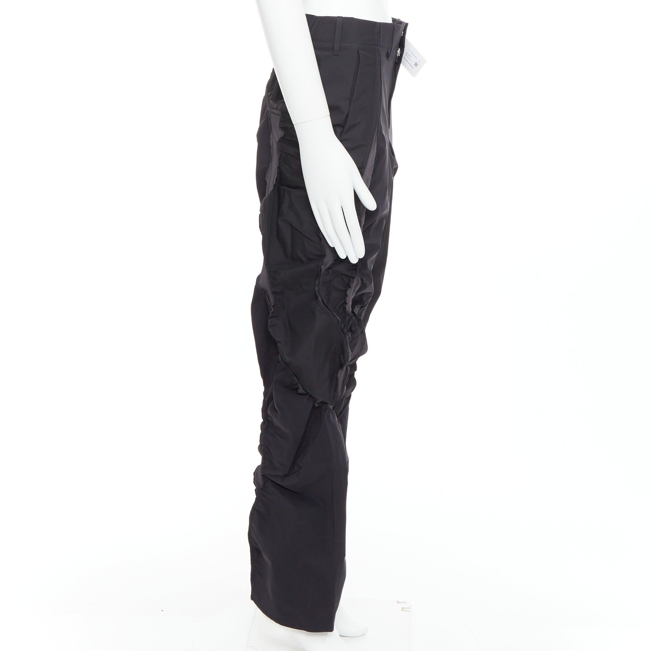 POST ARCHIVE FACTION 6.0 Technical Left black deconstructed pants S In New Condition For Sale In Hong Kong, NT