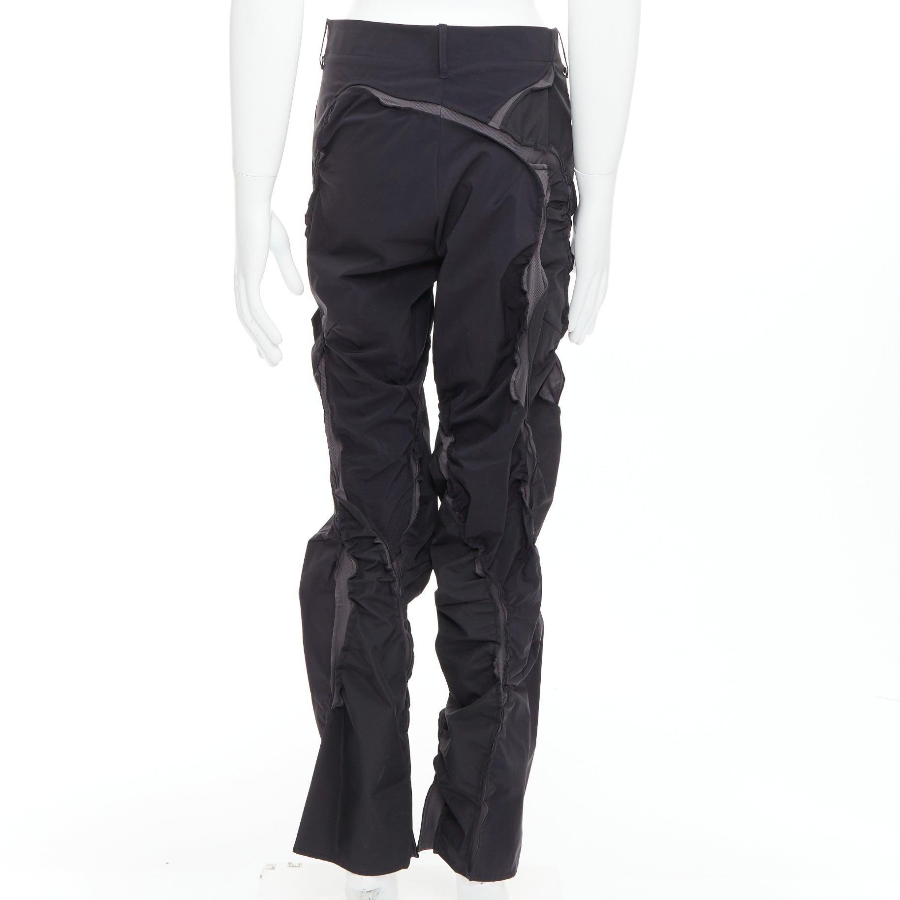 Men's POST ARCHIVE FACTION 6.0 Technical Left black deconstructed pants S For Sale