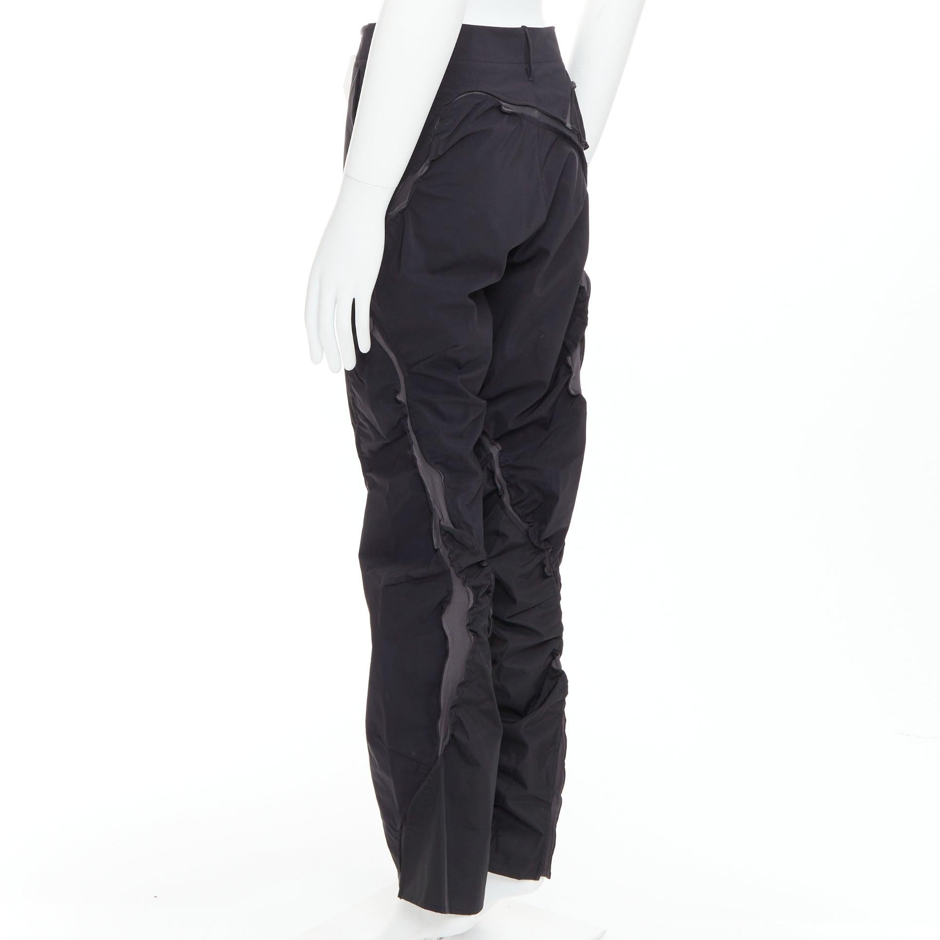 POST ARCHIVE FACTION 6.0 Technical Left black deconstructed pants S For Sale 1