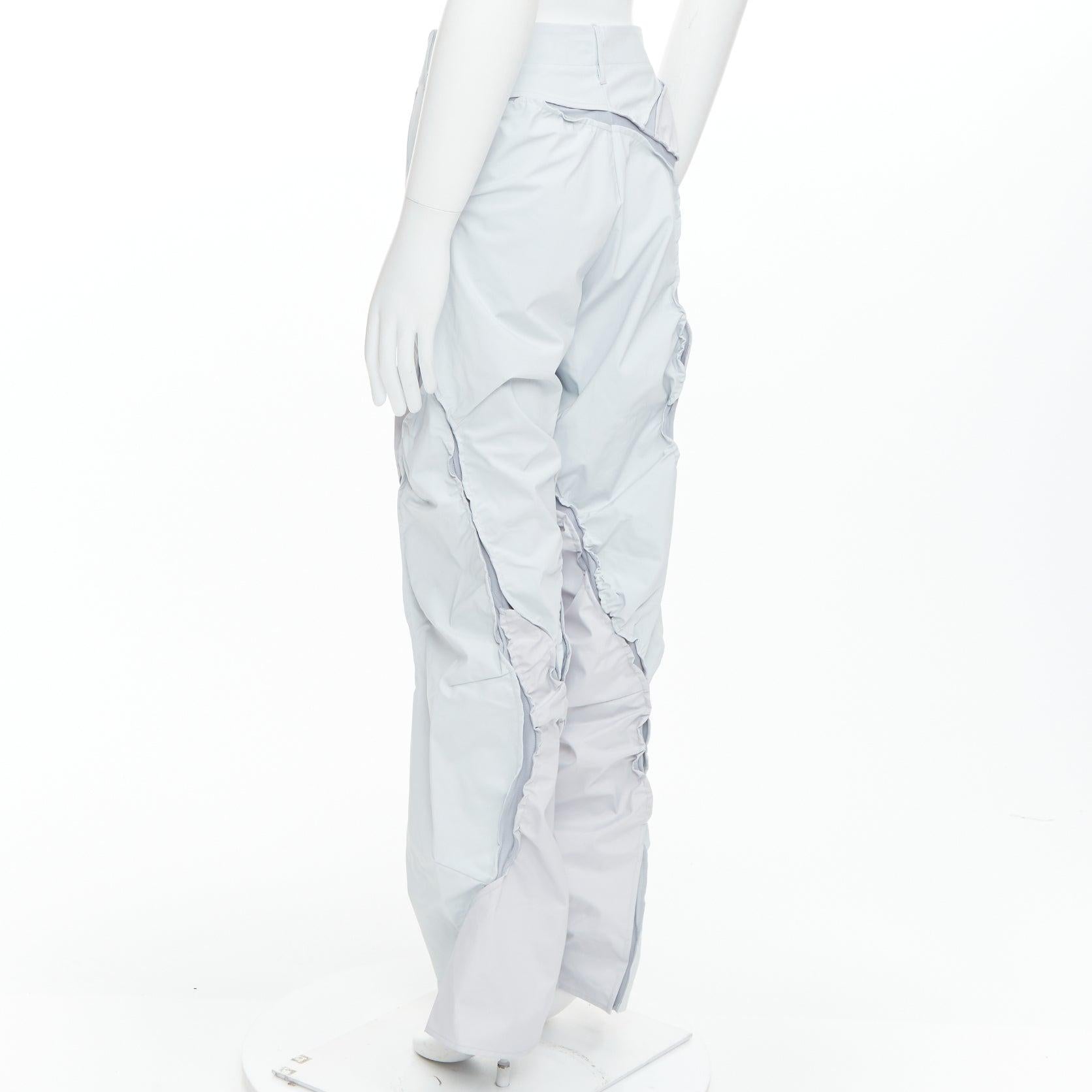 POST ARCHIVE FACTION 6.0 Technical Left Ice baby bleu nylon Pantalon L en vente 1