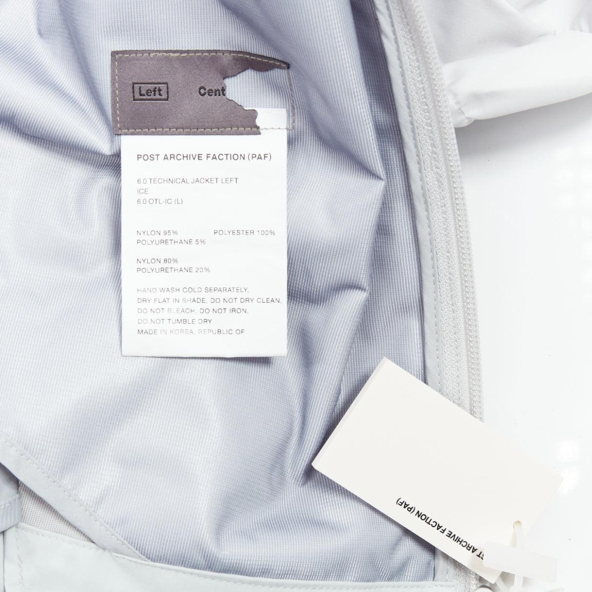POST ARCHIVE FACTION 6.0 Technical Left Ice baby blue track jacket L en vente 4