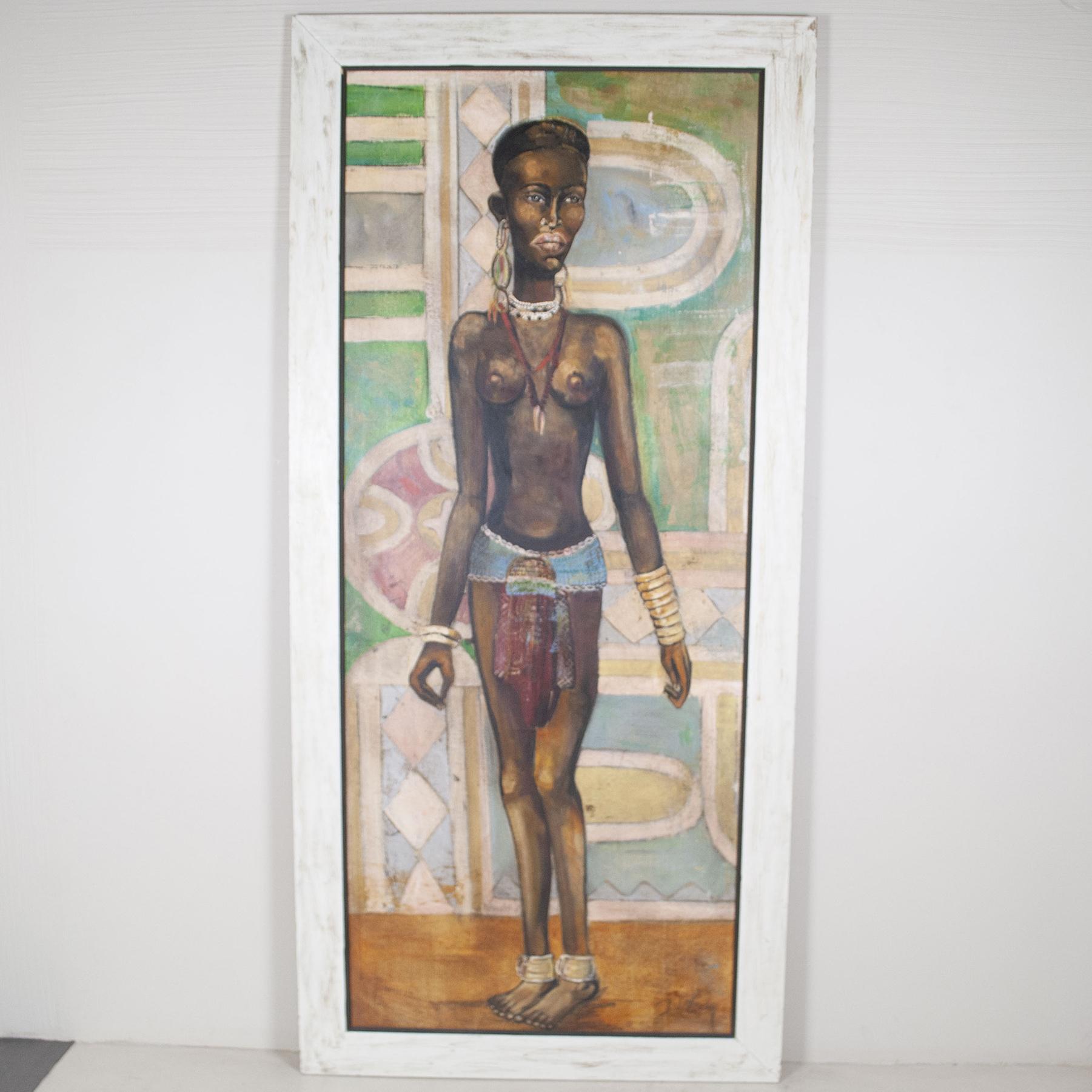 Mid-20th Century Post Cubism Work by Etiennette Johan 50's For Sale