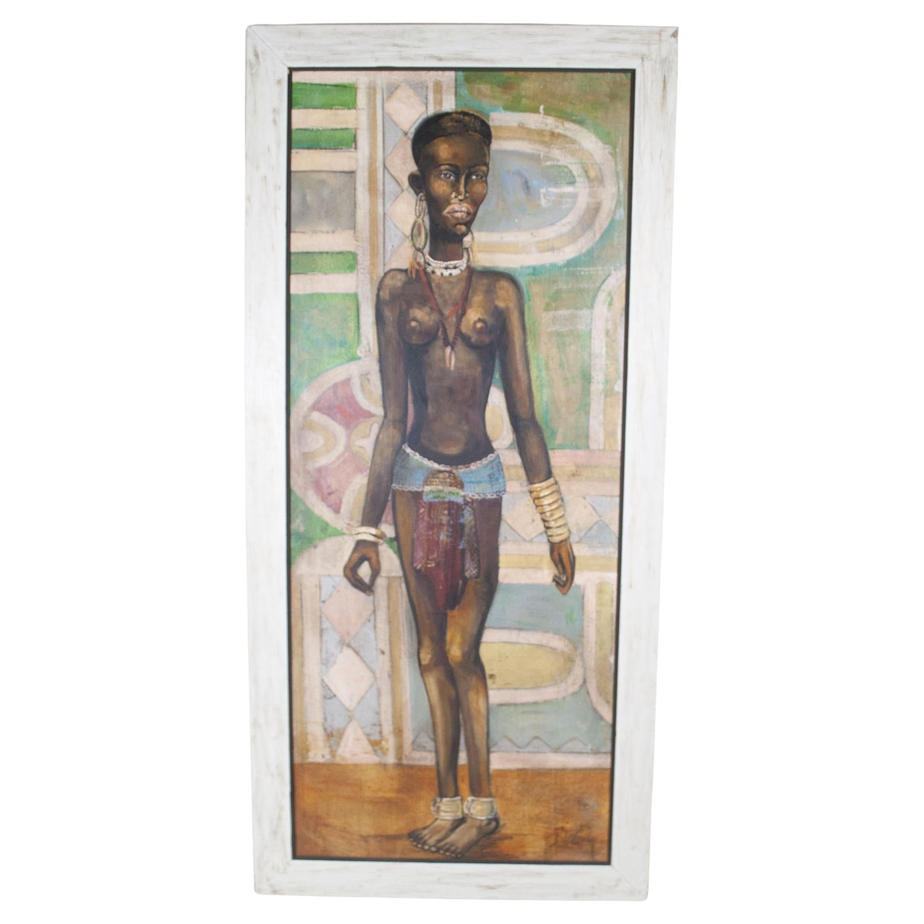 Obra postcubista de Etiennette Johan años 50 en venta