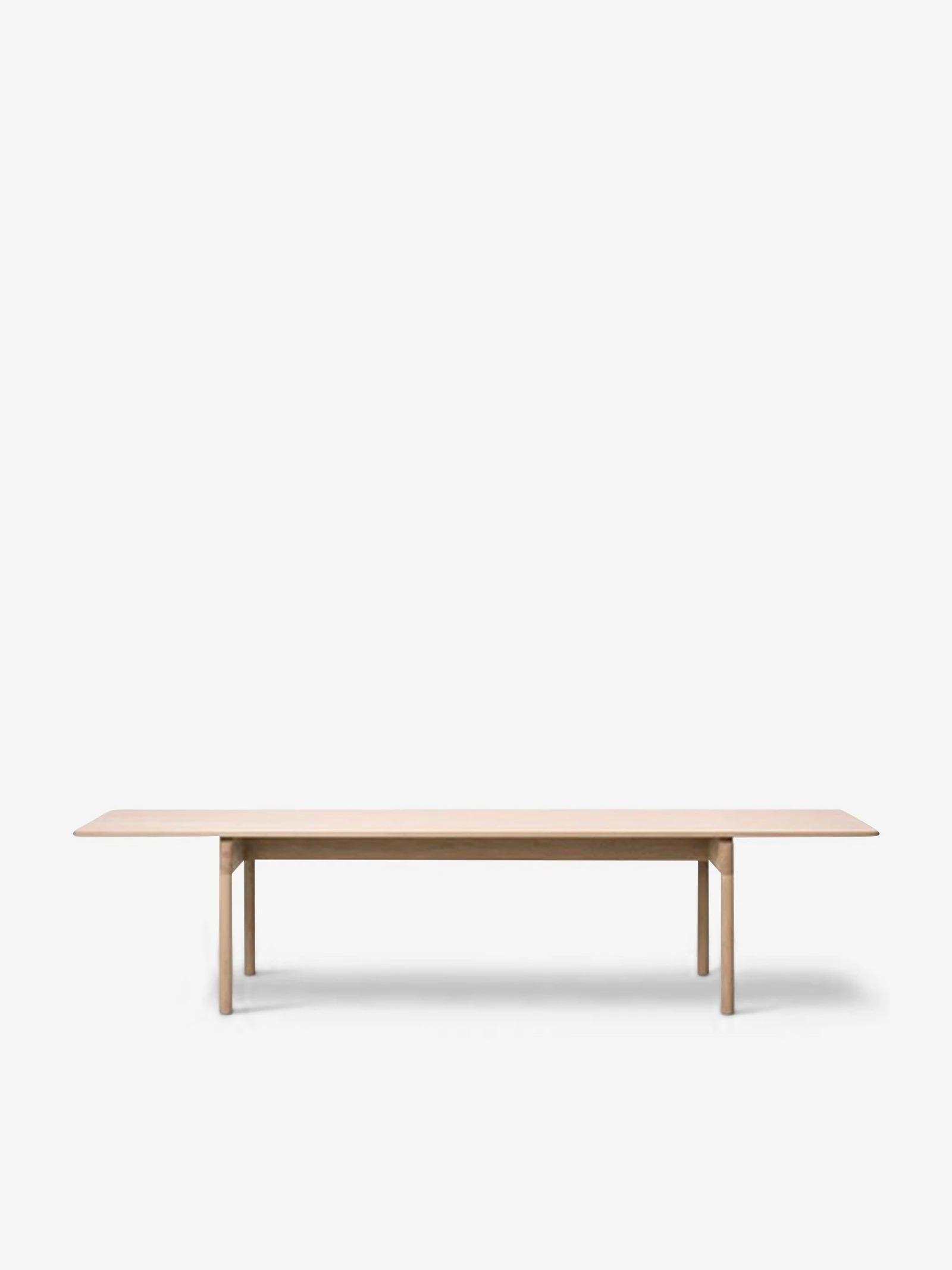 The Post Table illustrates the idea of eliminating anything extra to solely focus on the essential. A classic design expressed with modern minimalism, the table is made from solid oak, featuring loads of legroom in the wide space between the legs on