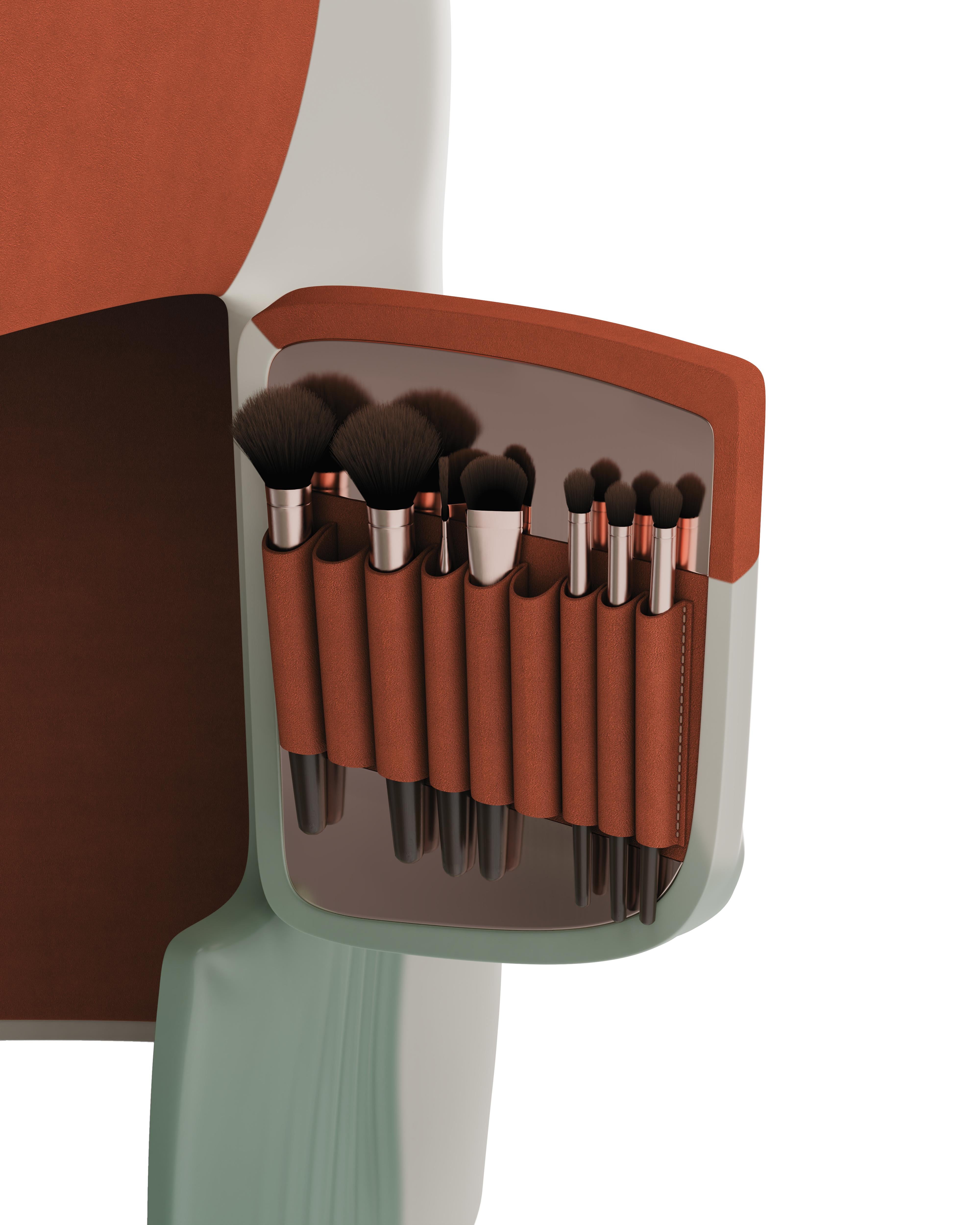 Ensemble de coiffeuses post-modernes surréalistes, bois laqué, fabriqué au Portugal par Malabar en vente 7
