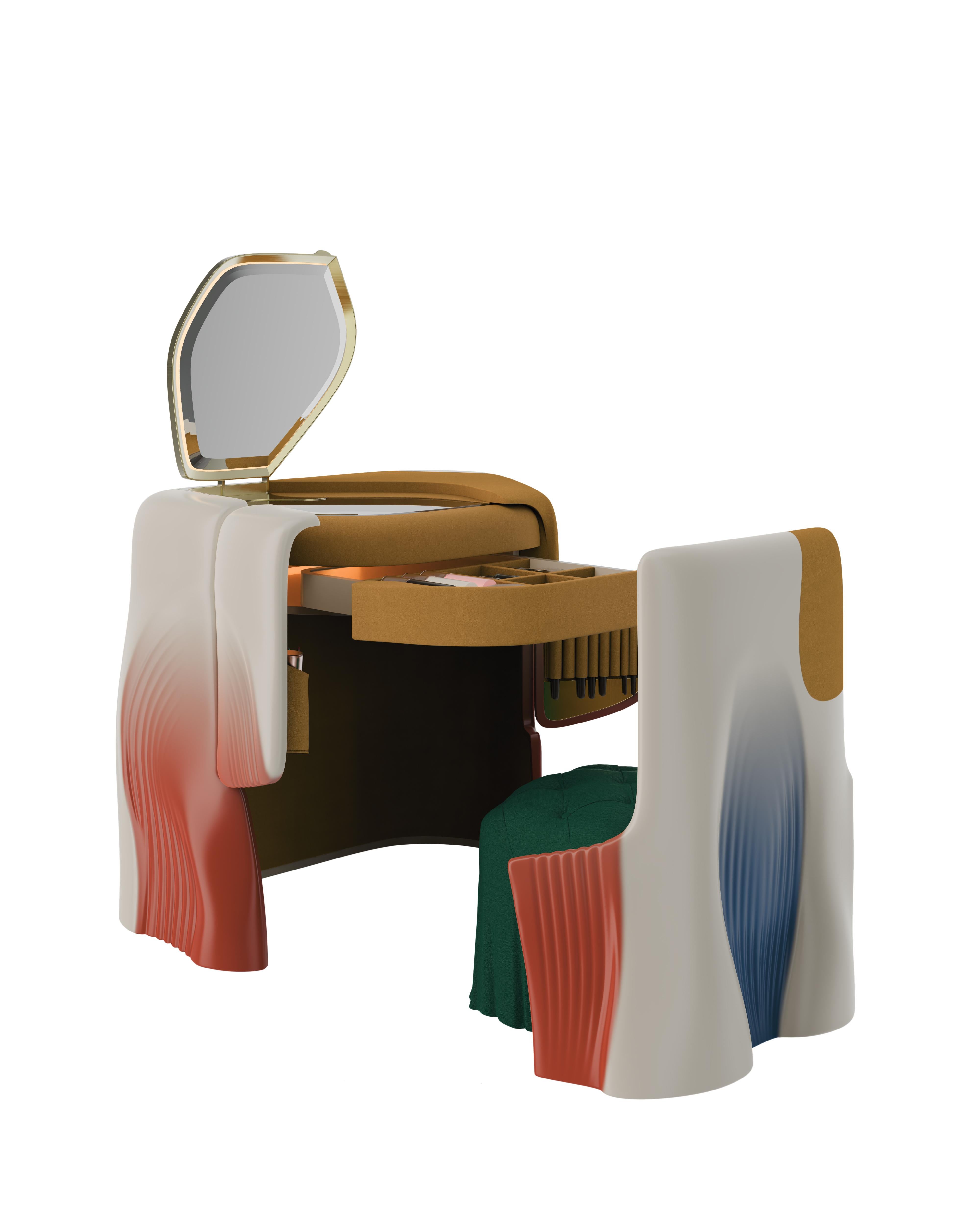 Au carrefour de l'art et du design, là où l'ordinaire se dissout dans l'extraordinaire, le meuble-lavabo Surreal prend forme. Cette pièce évocatrice transcende la fonctionnalité pour devenir un objet d'art. Inspirée par l'essence onirique du