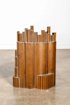 Escultura postfuturista de cobre (1989) de Luciano Palmieri