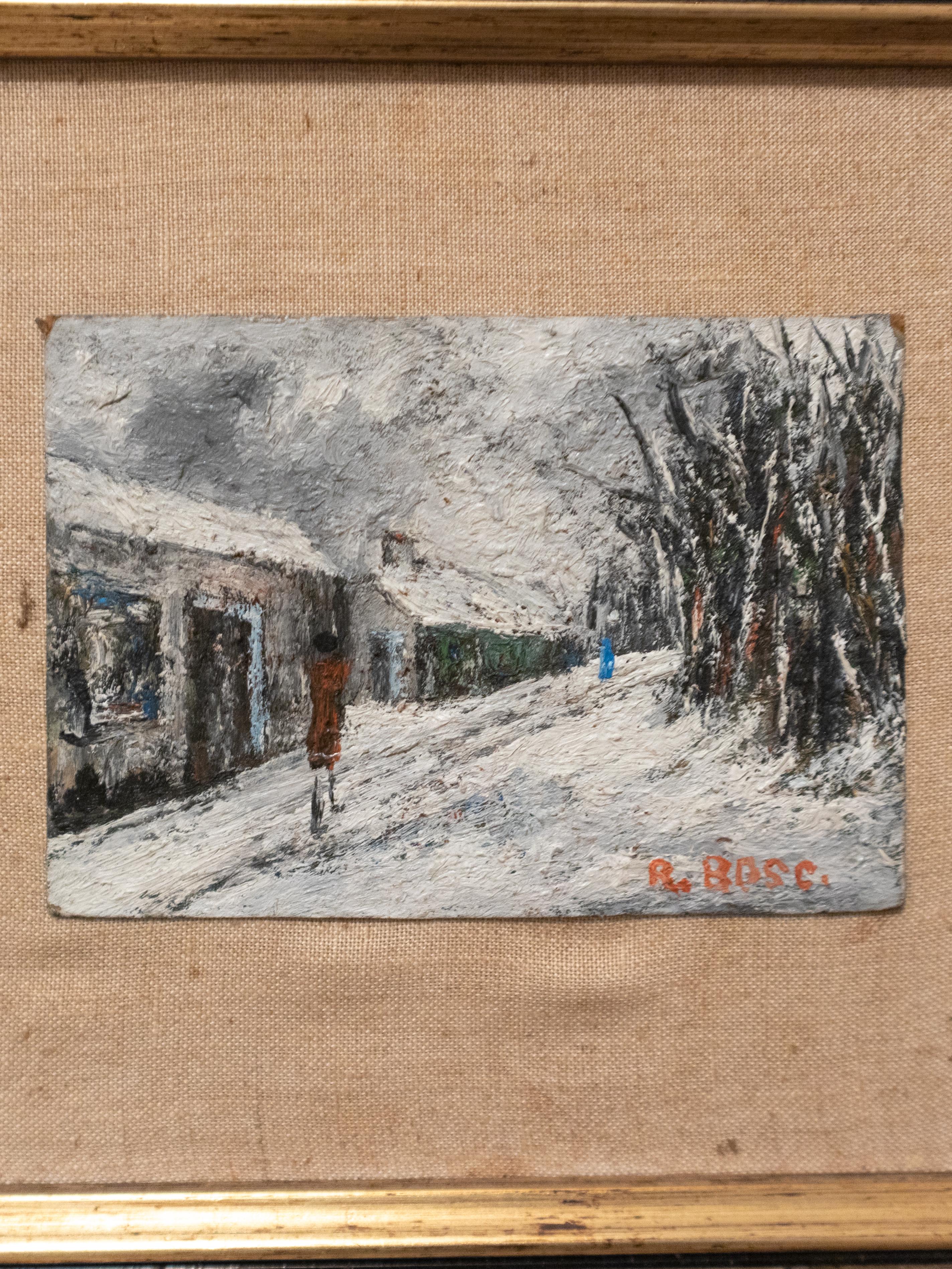 Post-Impessionism, Winter Scene, Bois de Boulogne by R. Bosc, 1900s Aceitado en venta