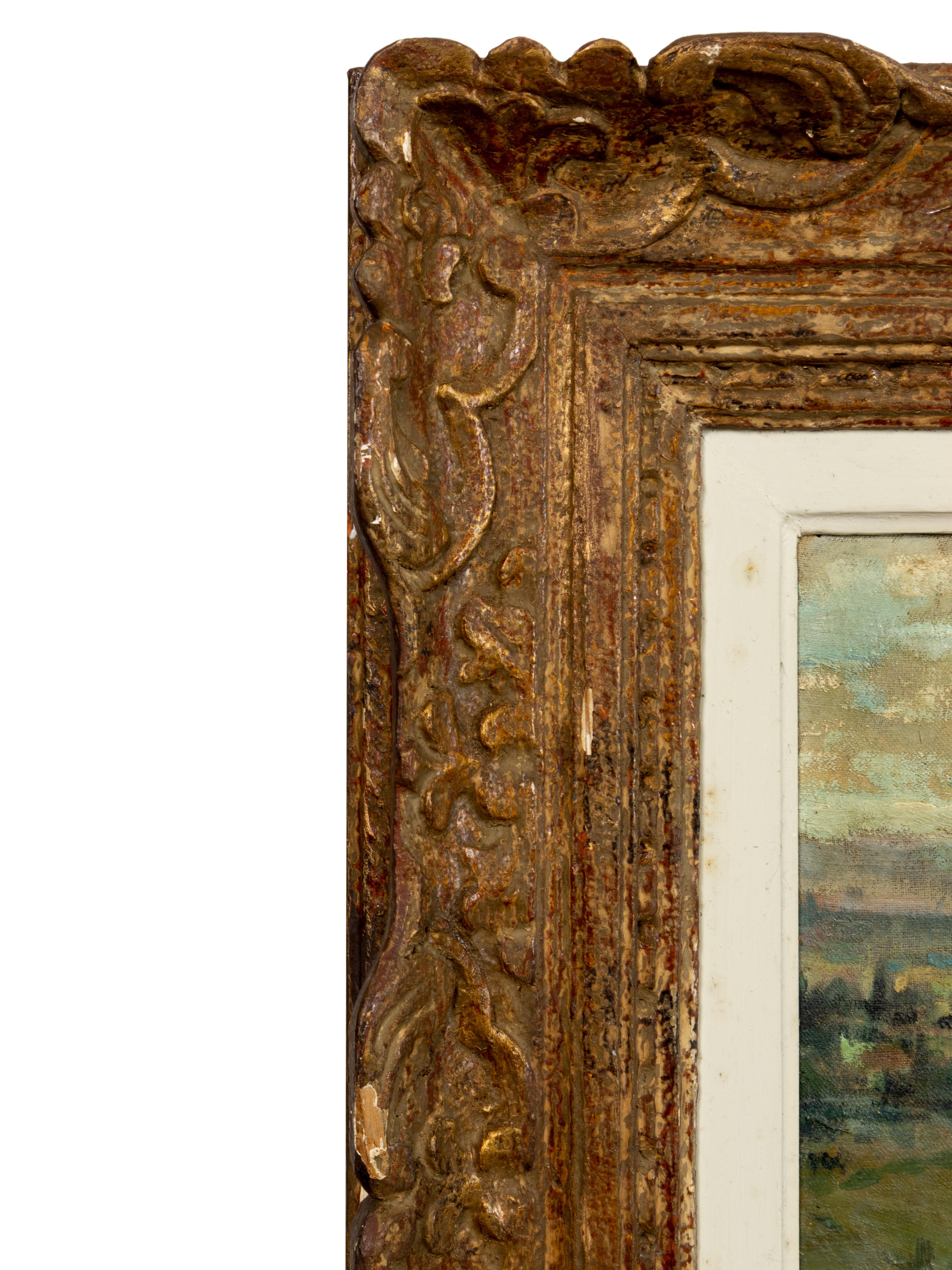 20th Century Post-Impressionism French Landscape Painting By Pierre Demet, 1940s For Sale