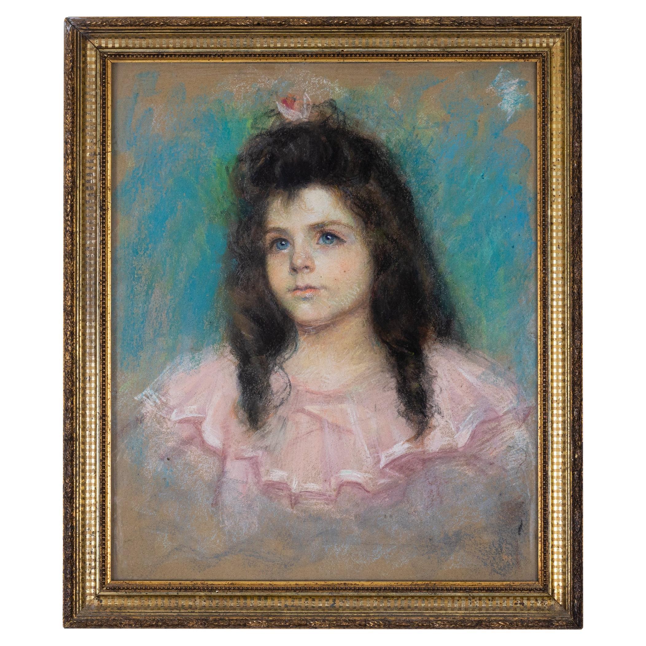 Post Impressionism French Painting, «Girl In A Communion Dress», 19th Century