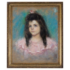 Post Impressionism French Painting, «Girl In A Communion Dress», 19th Century