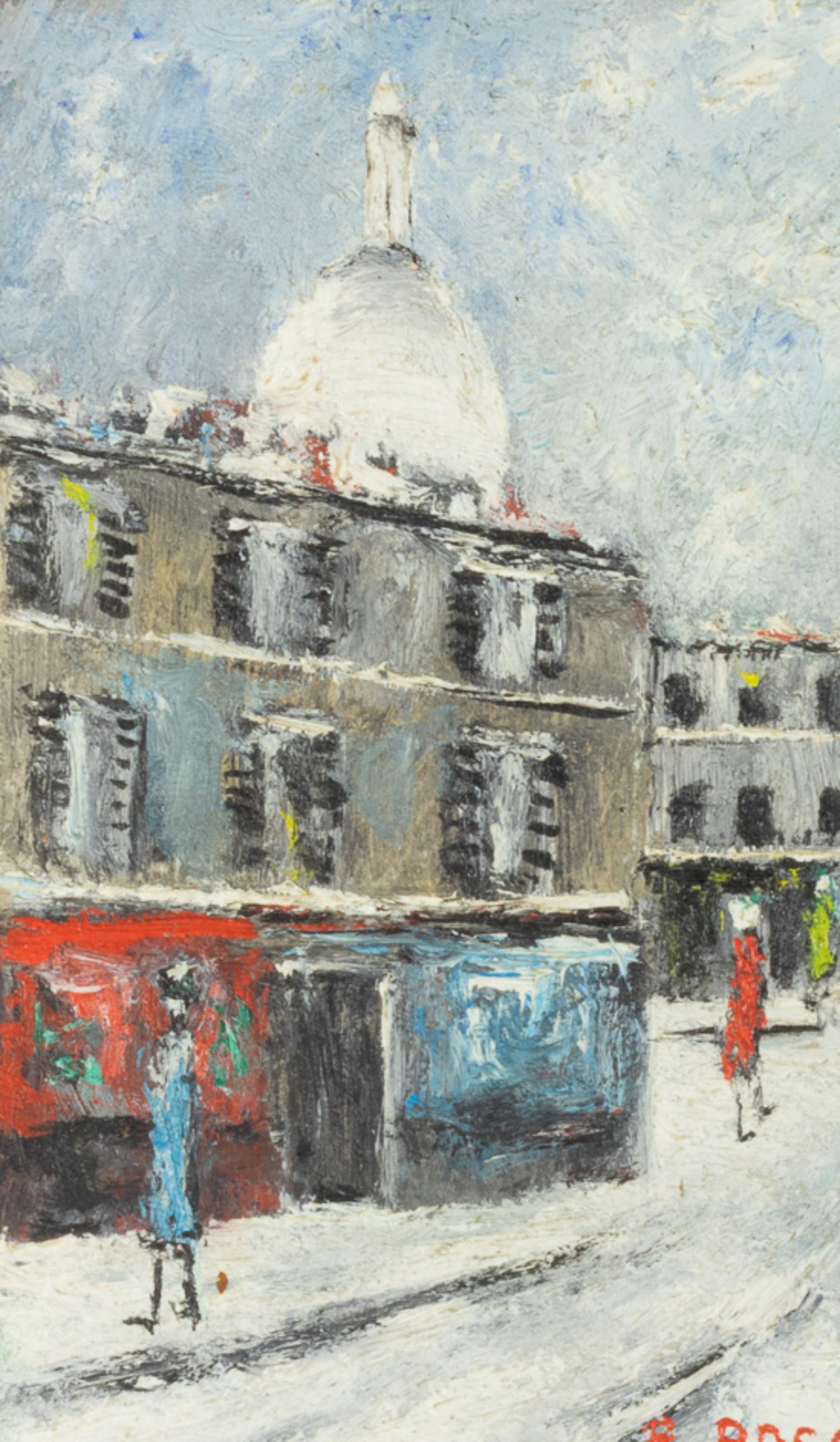 Post-Impressionism French Painting, Paris By «R Bosc», 20th Century  For Sale 1