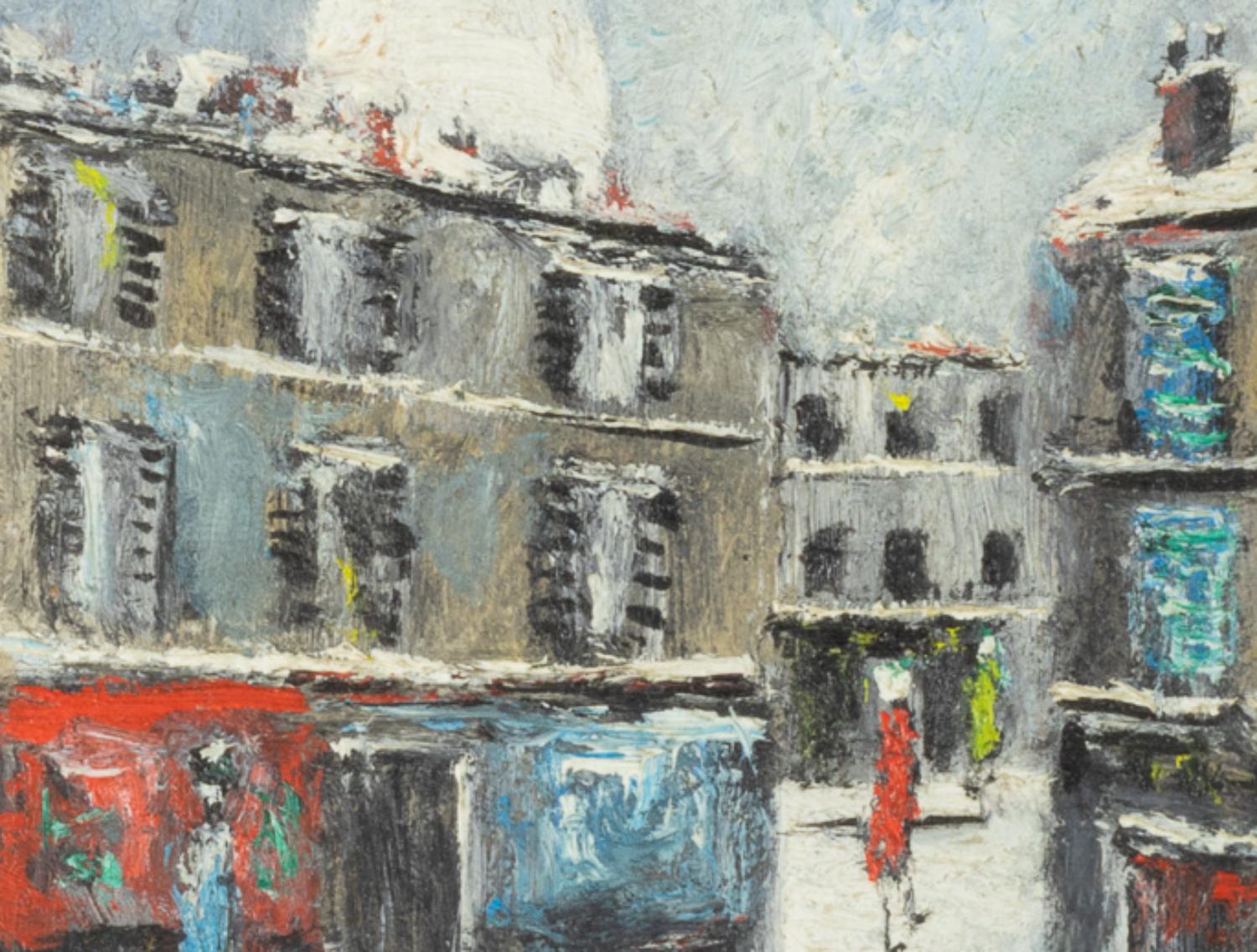 Post-Impressionism French Painting, Paris By «R Bosc», 20th Century  For Sale 2