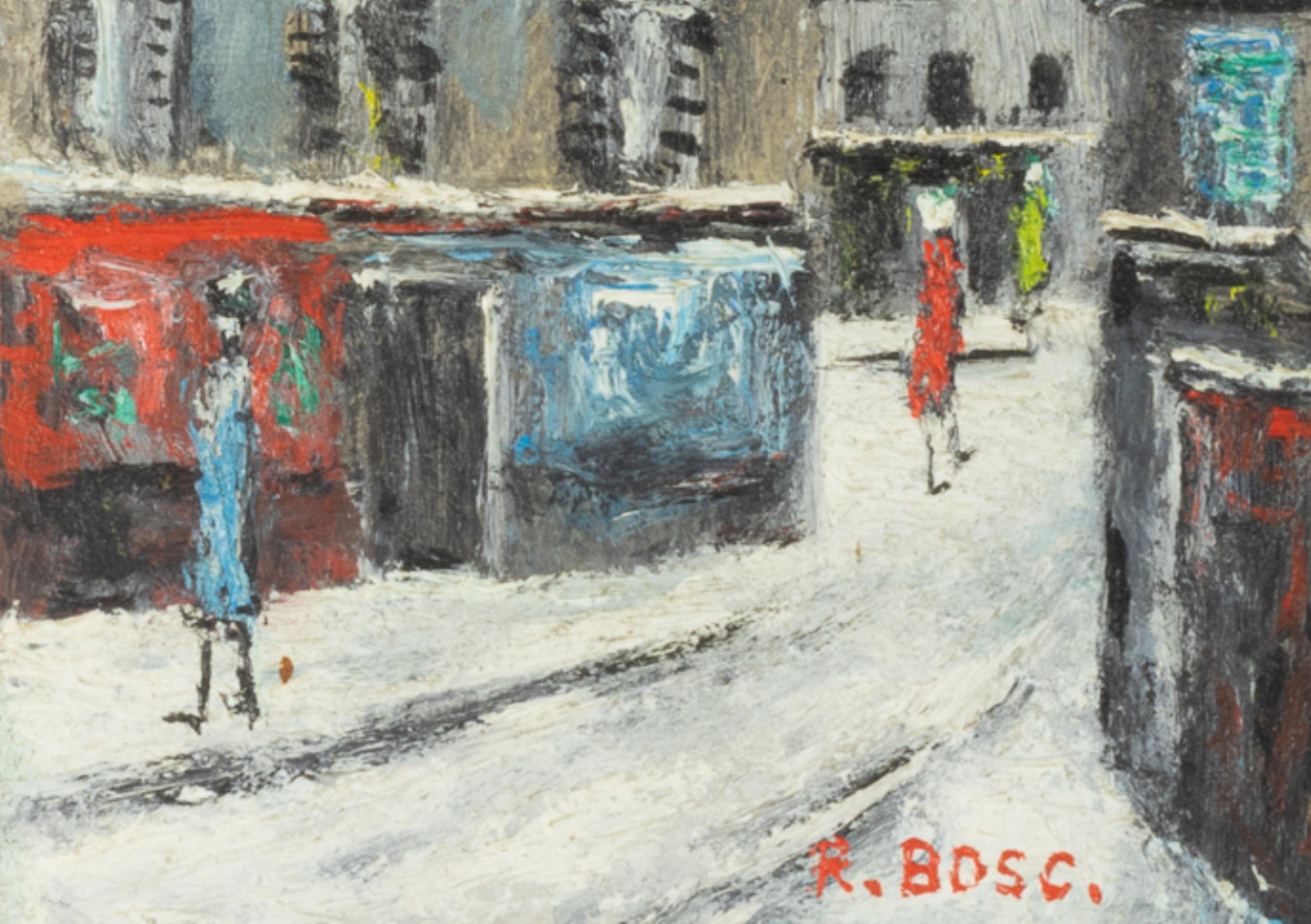 Post-Impressionism French Painting, Paris By «R Bosc», 20th Century  For Sale 3