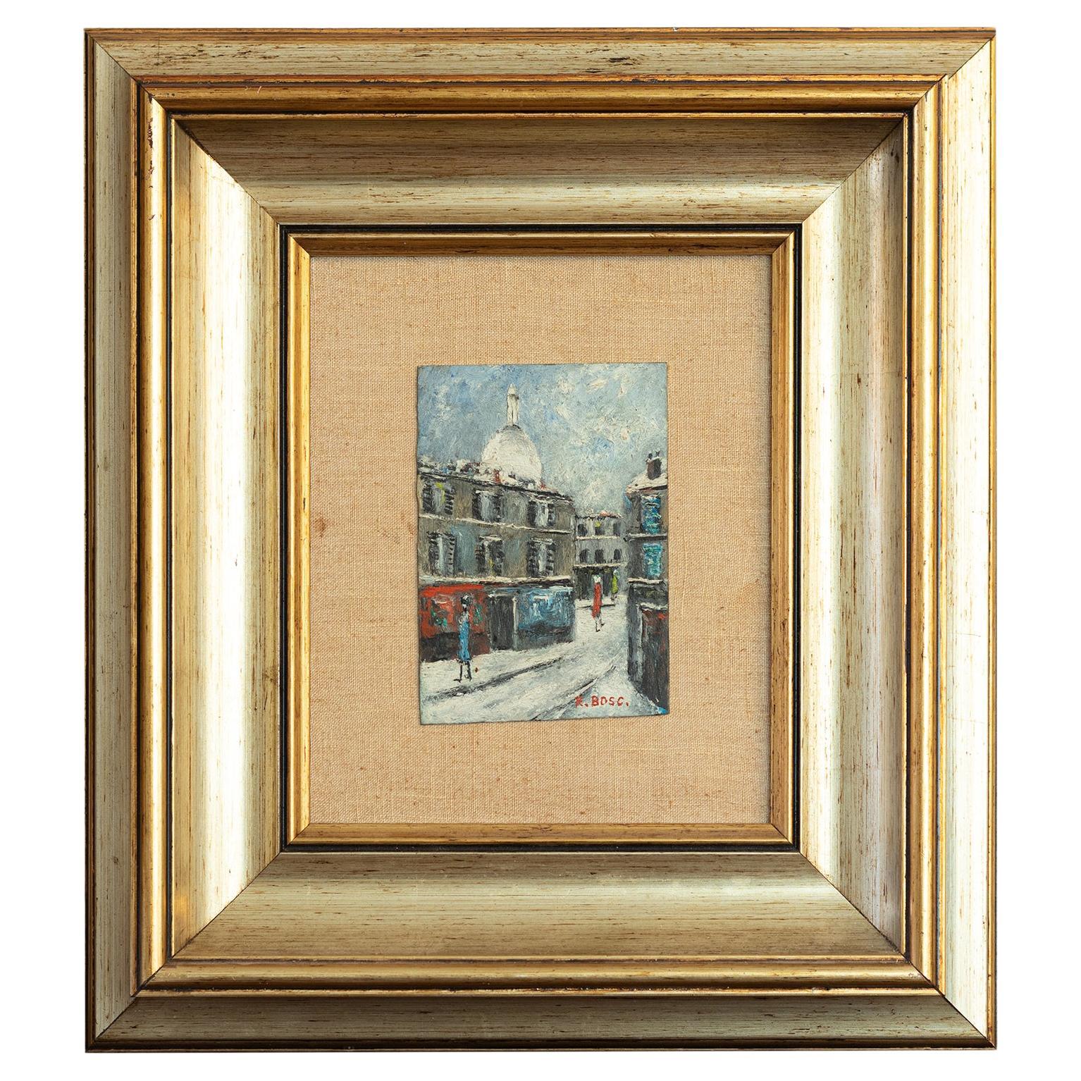 Post-Impressionism French Painting, Paris By «R Bosc», 20th Century  For Sale