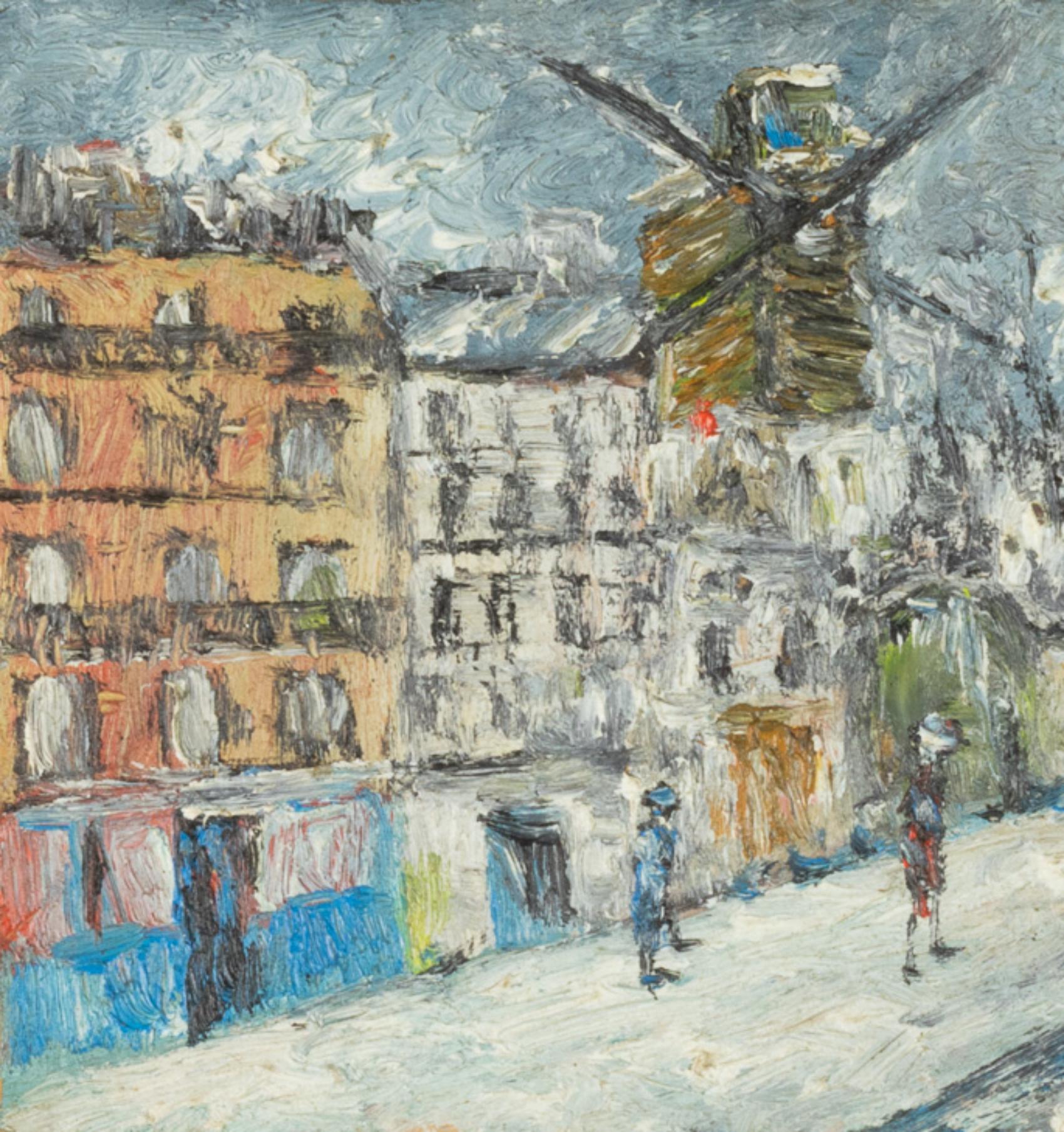 Post Impressionism French Painting, Paris Sacre Coeur By «R Bosc», 20th Century In Good Condition For Sale In Lisbon, PT
